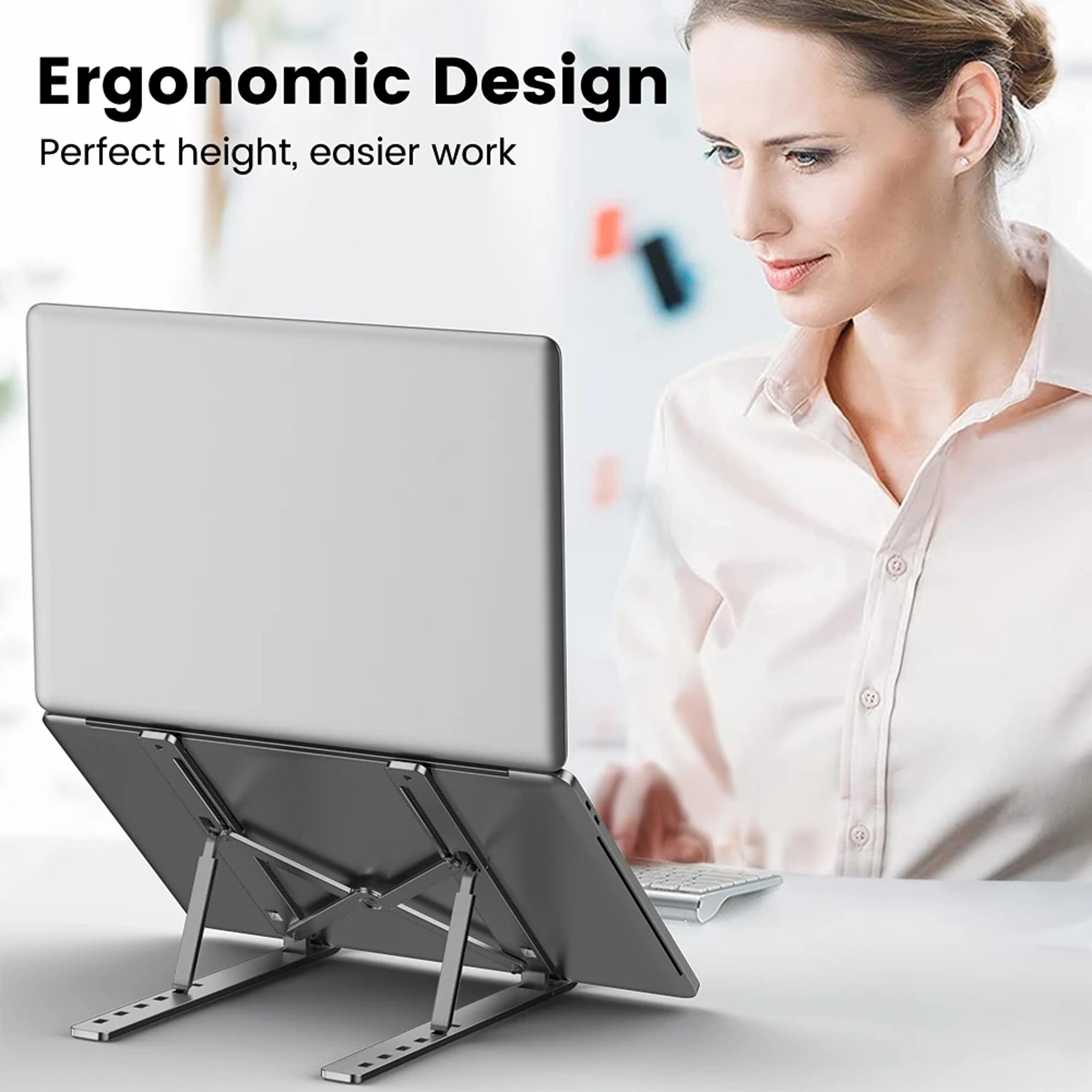 aluminum foldable laptop stand, portable notebook holder, computer base support, macbook air pro accessories