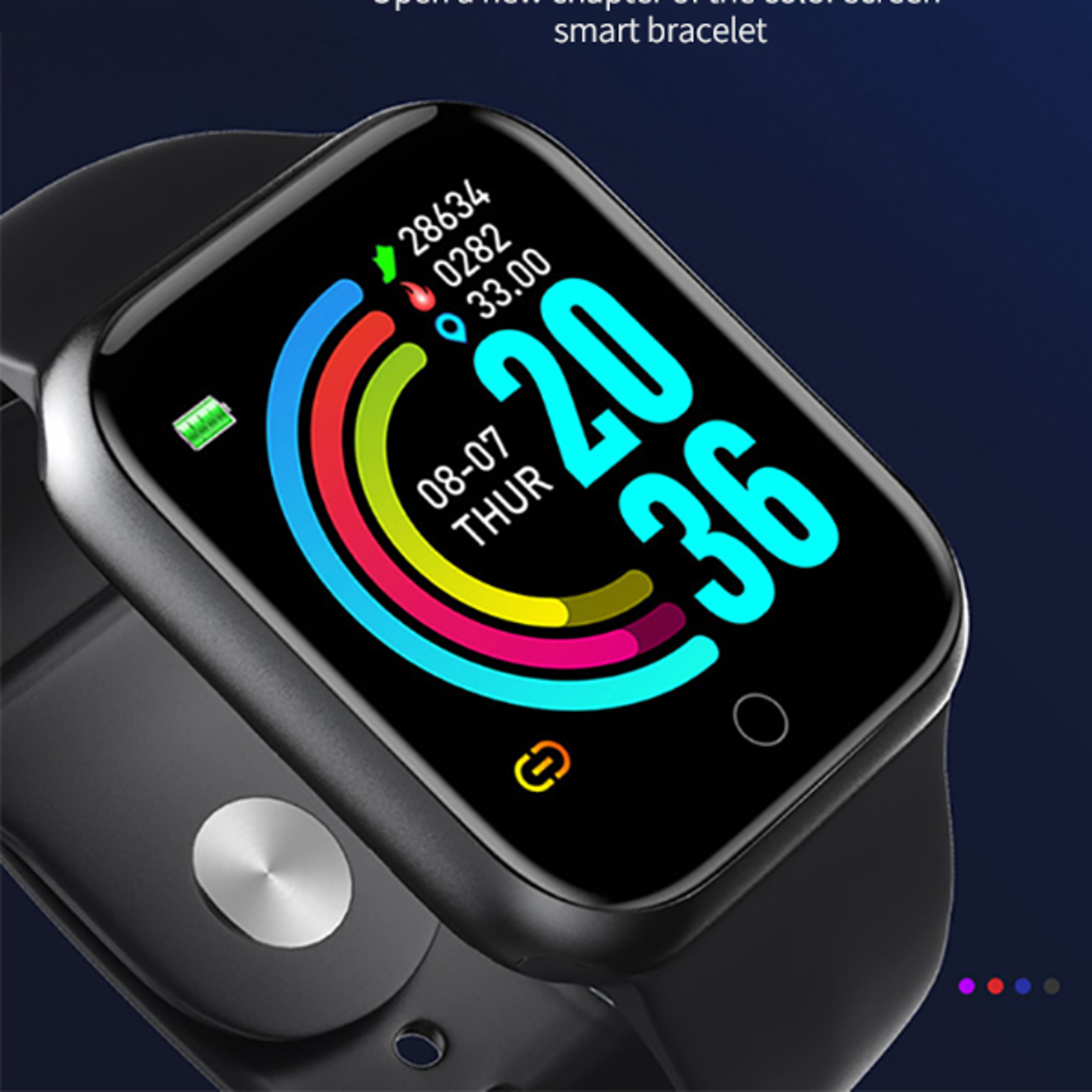 bluetooth smart watch, multifunctional rechargeable sports bracelet, fitness tracker and sleep monitor for men and women