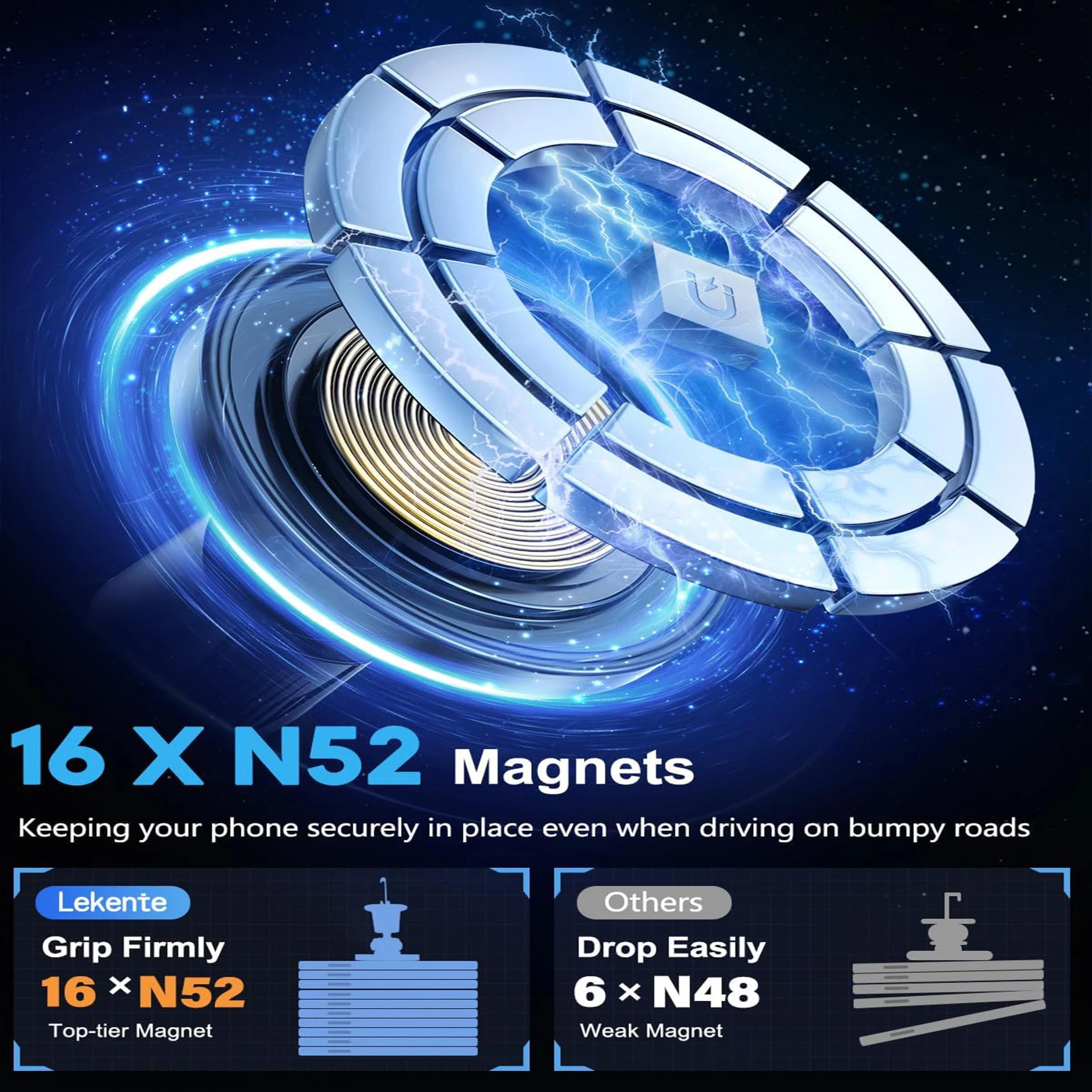 Magnetic Wireless Car Charger  Air Vent Phone Holder 5