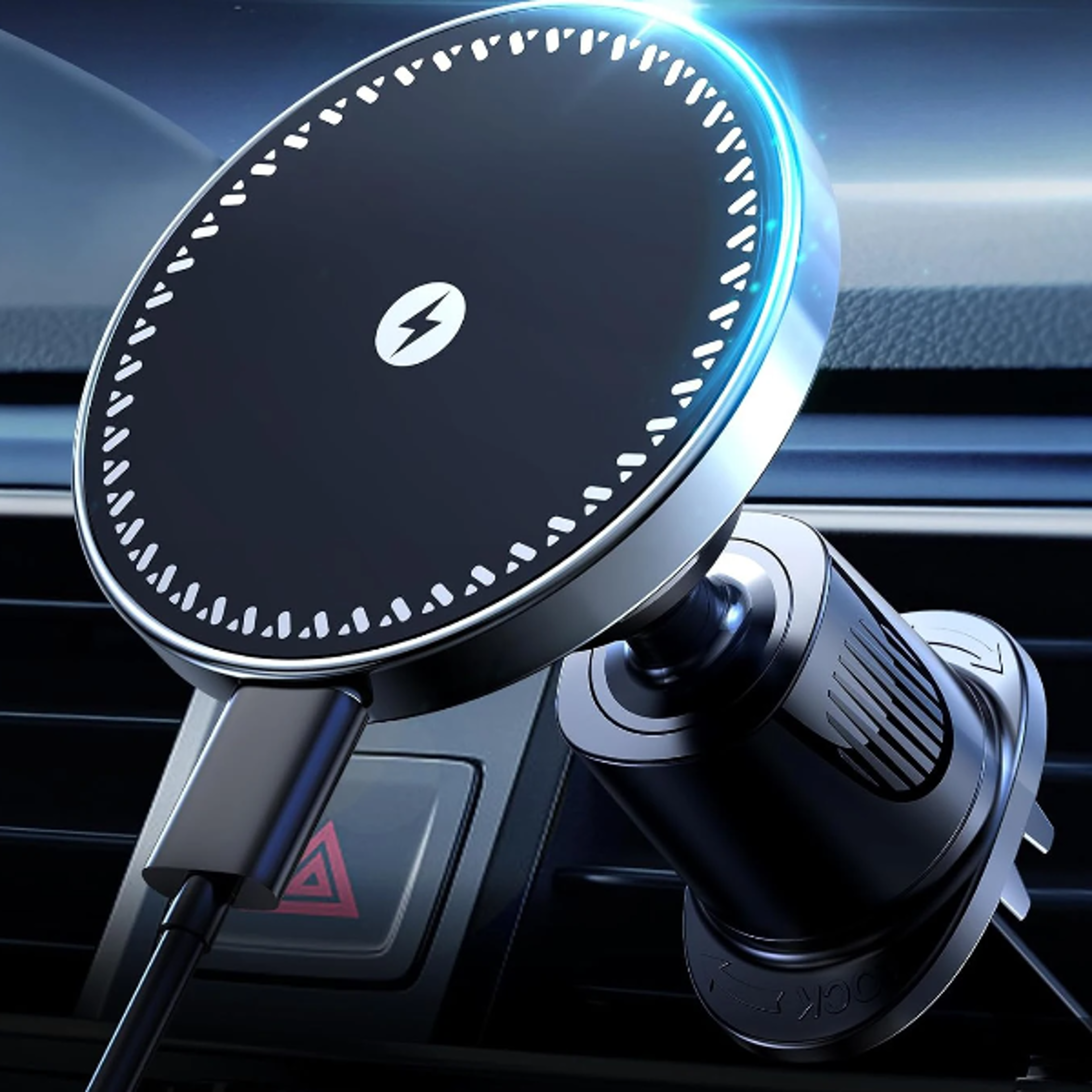 magnetic wireless car charger & air vent phone holder