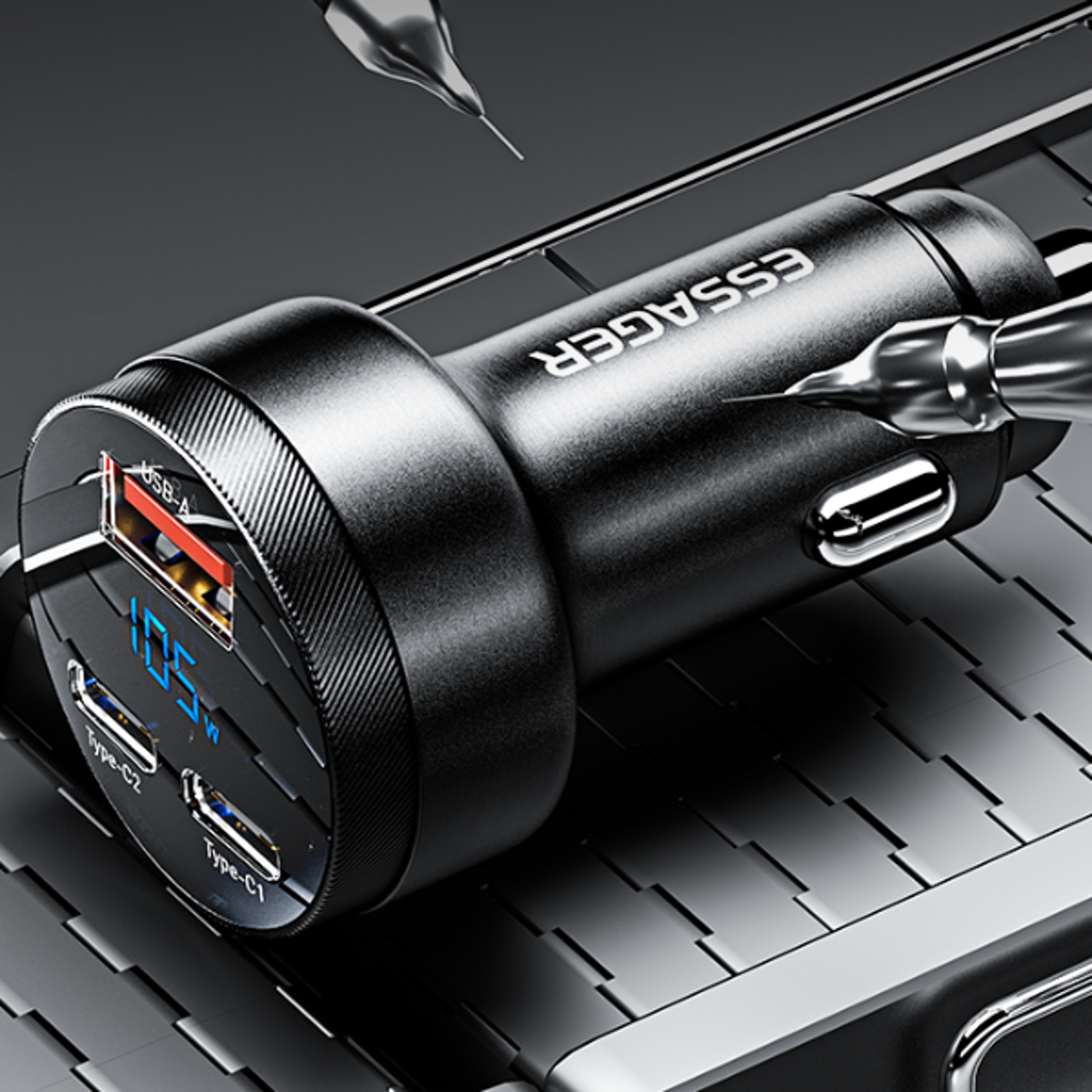 usb c fast car charger with power delivery ultra fast dual device charging