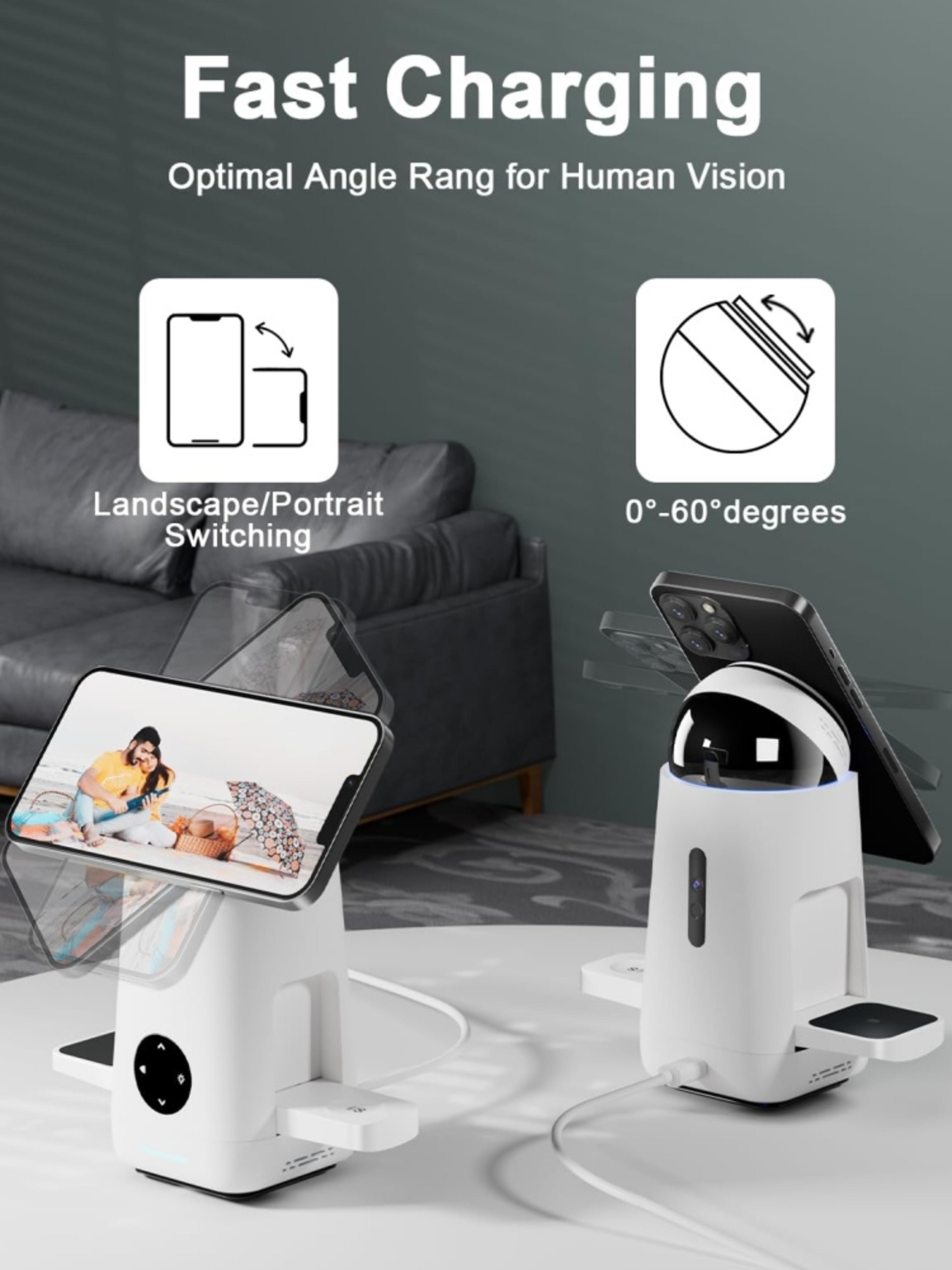 Magnetic Wireless Charging Station With Gesture Control 1