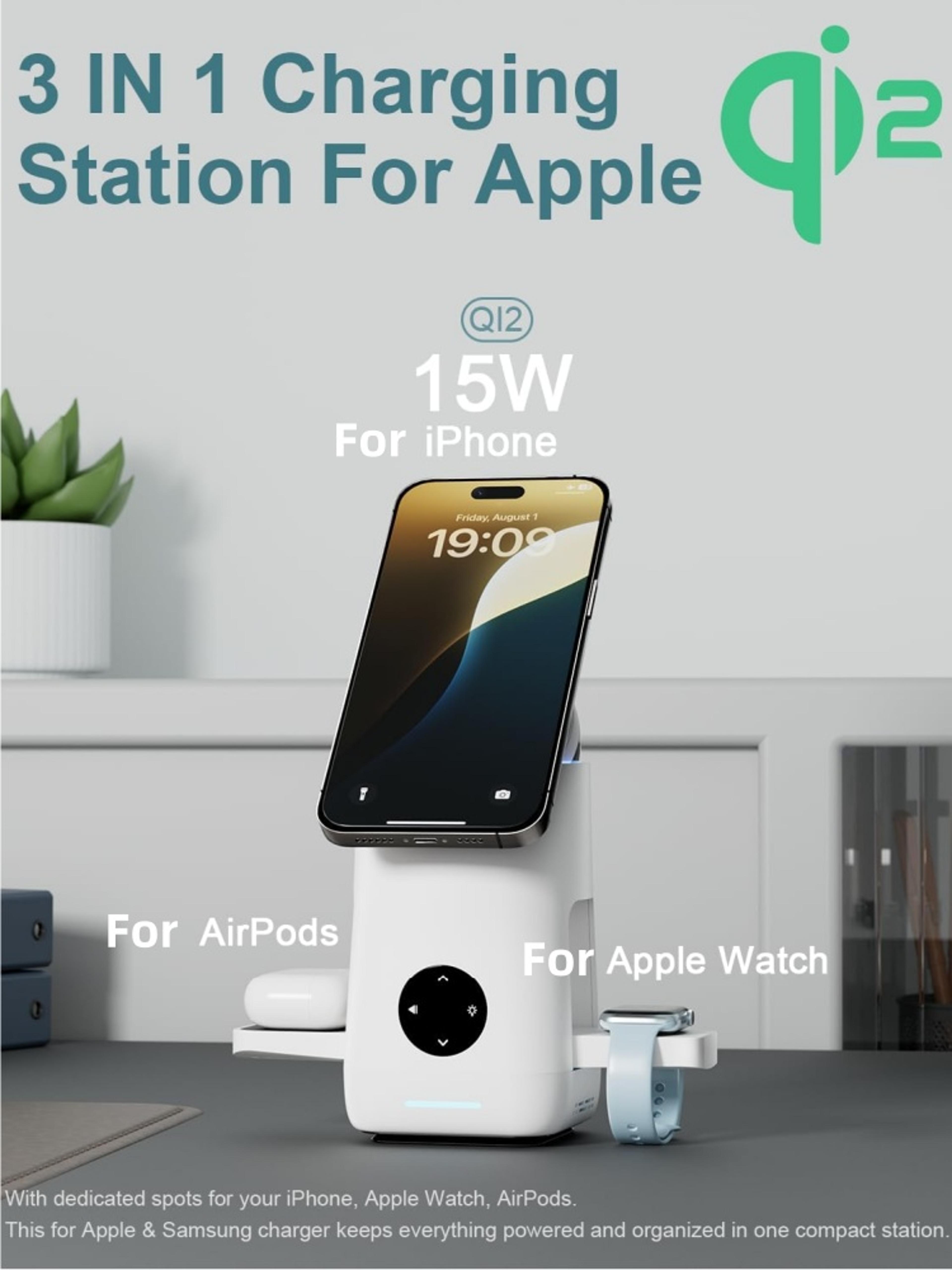 Magnetic Wireless Charging Station With Gesture Control 4
