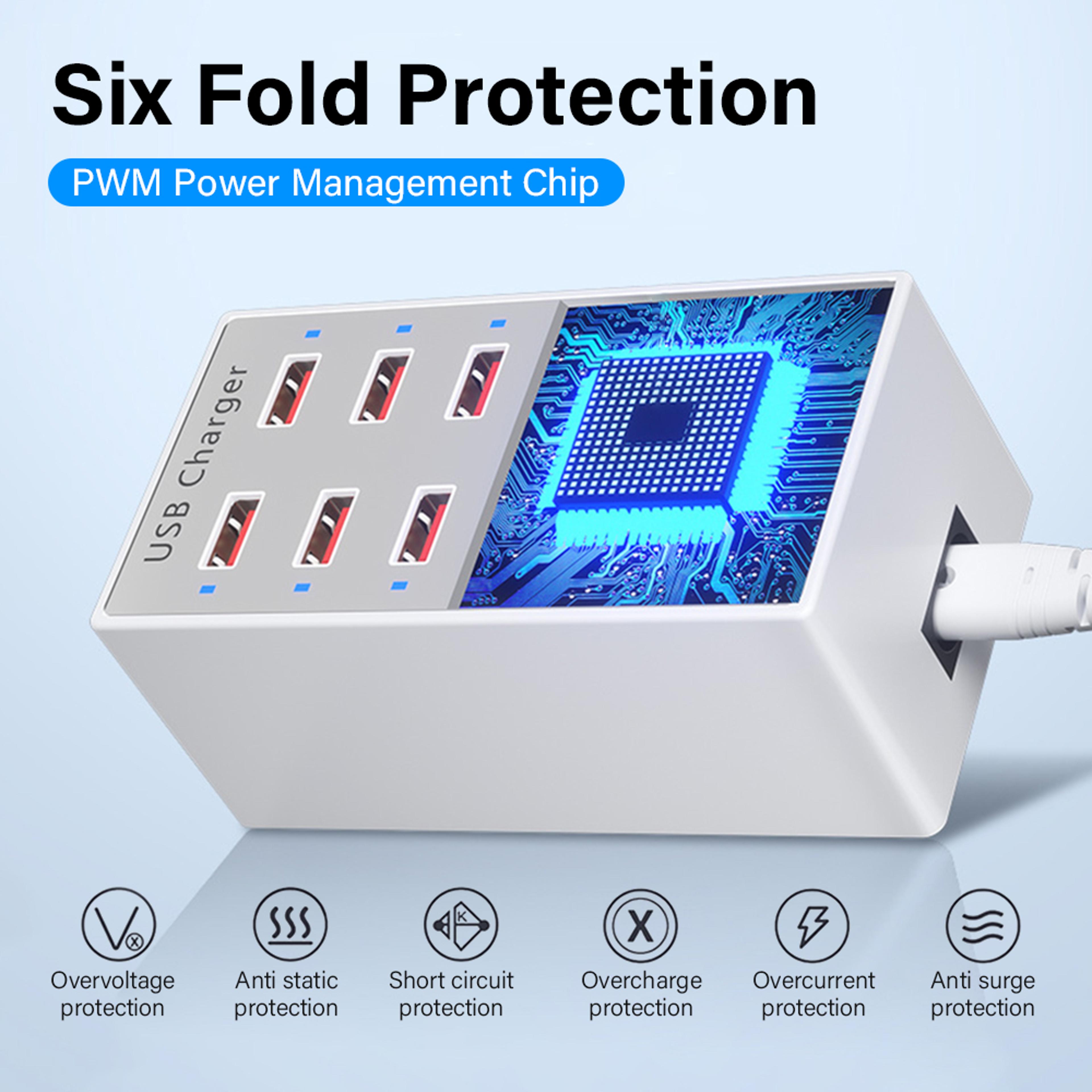 USB Charging Station Hub Multi Device Desktop Charger 2