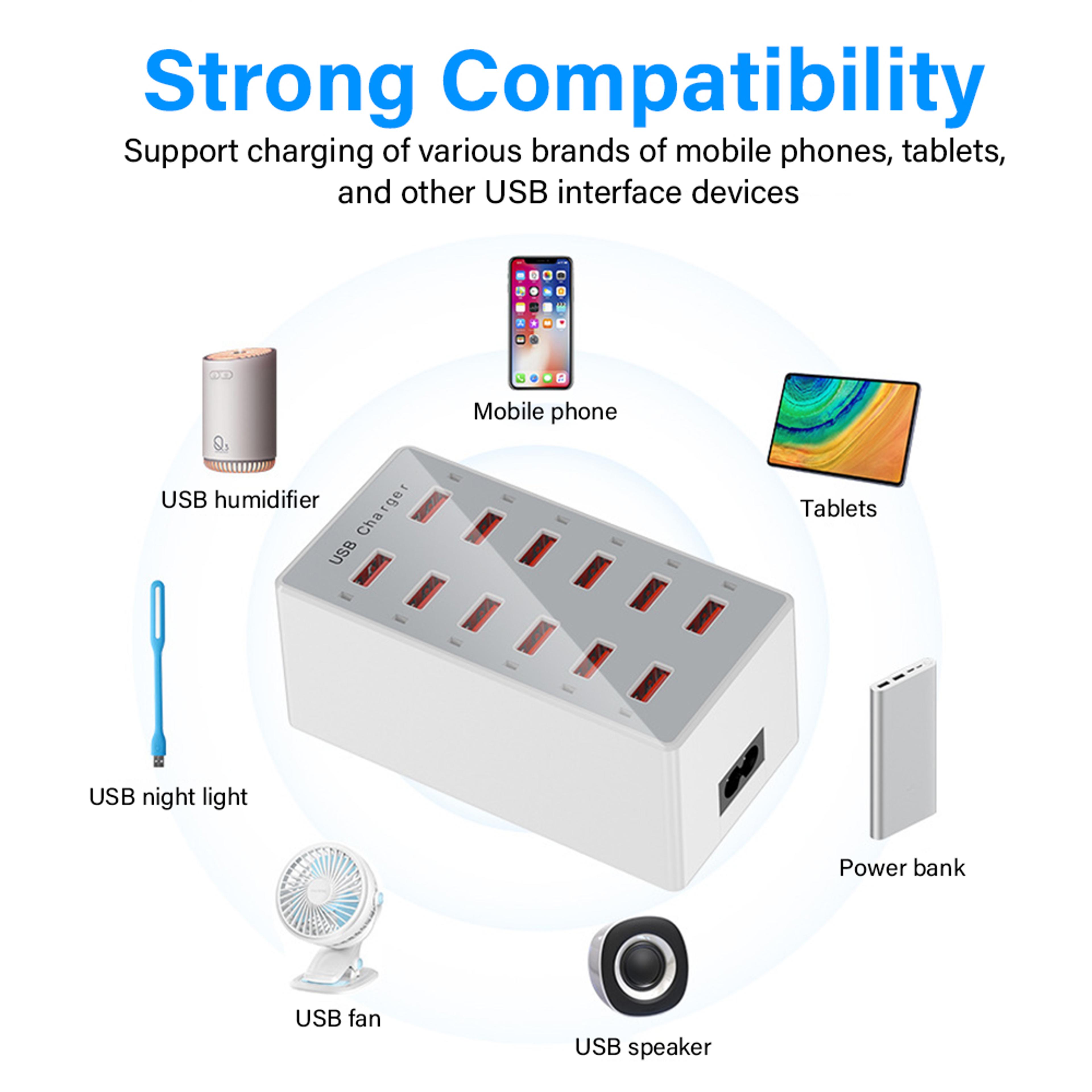 USB Charging Station Hub Multi Device Desktop Charger 3