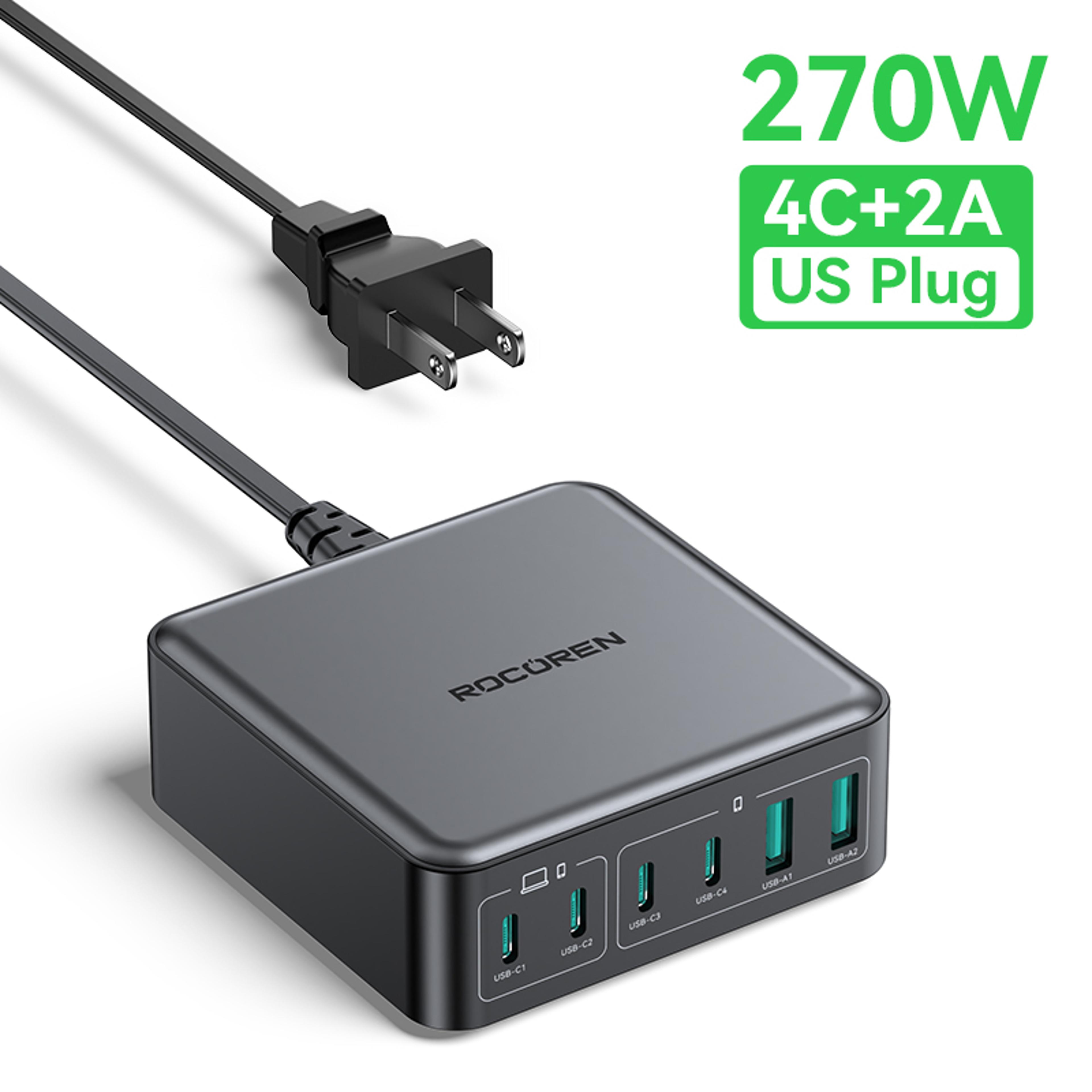USB C Charging Station PD Fast Charger For Laptops Phones  Tablets 4