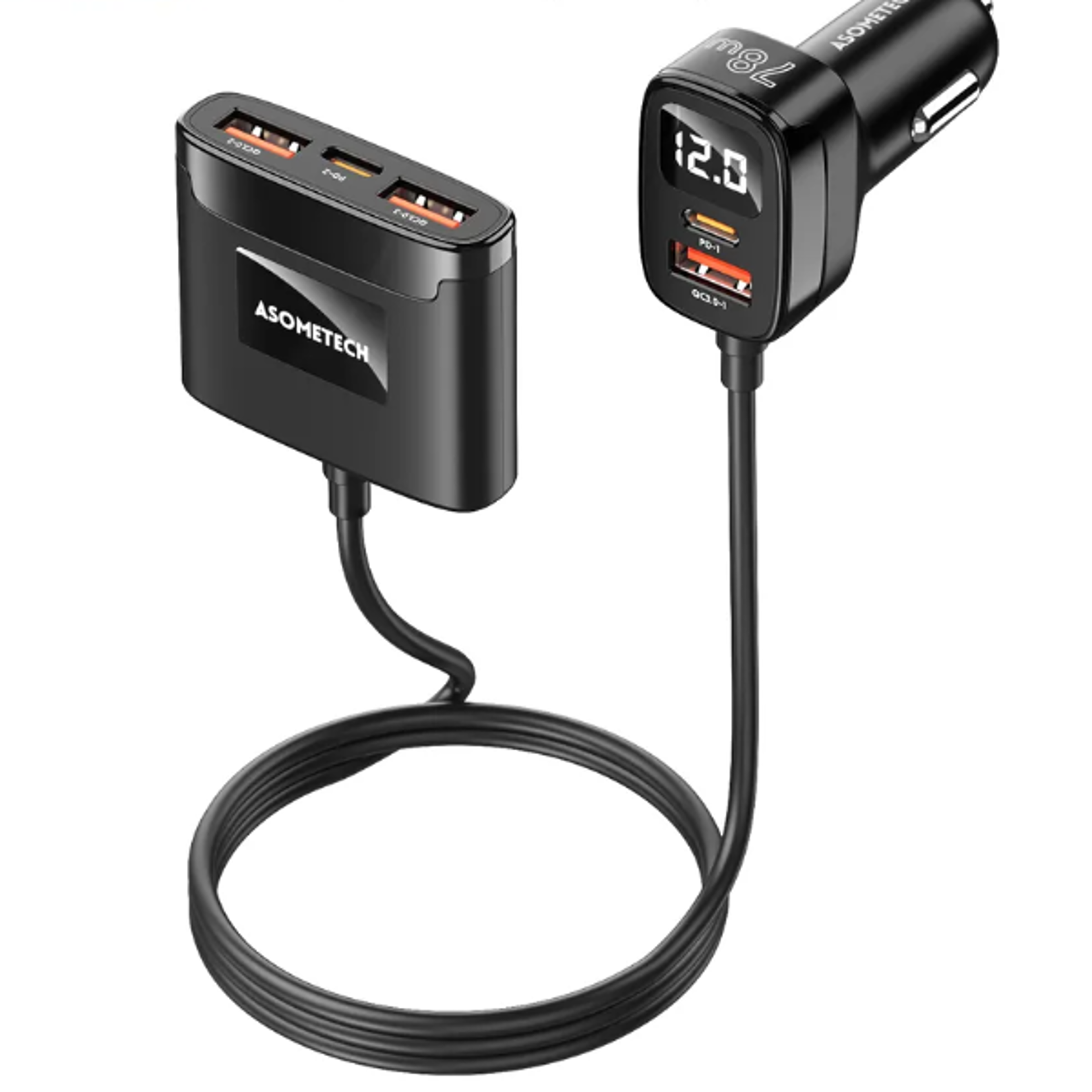 usb car charger port fast charging hub with pd usb c power delivery