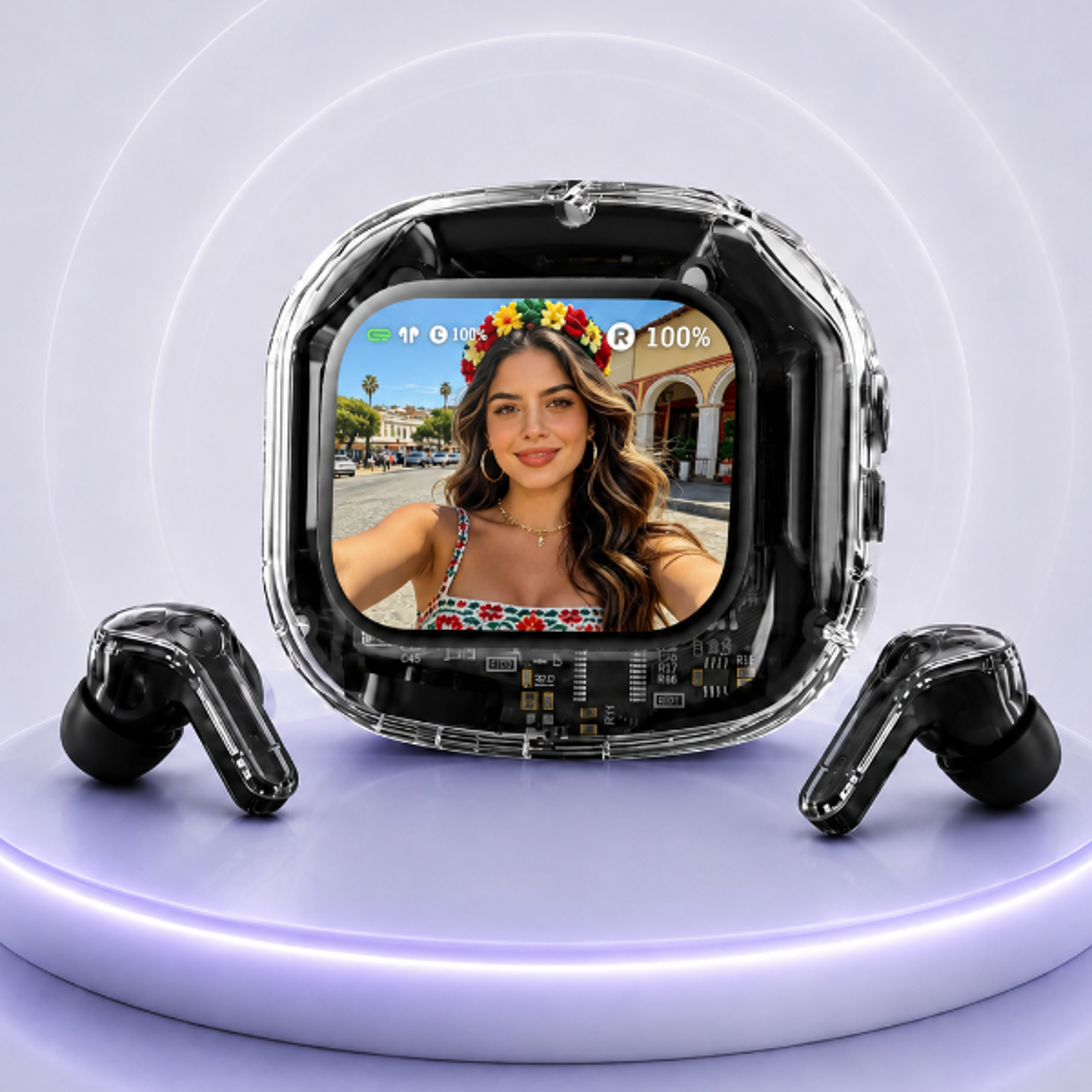 globetalk ai translator earbuds with touch screen language real time translation bluetooth headphones