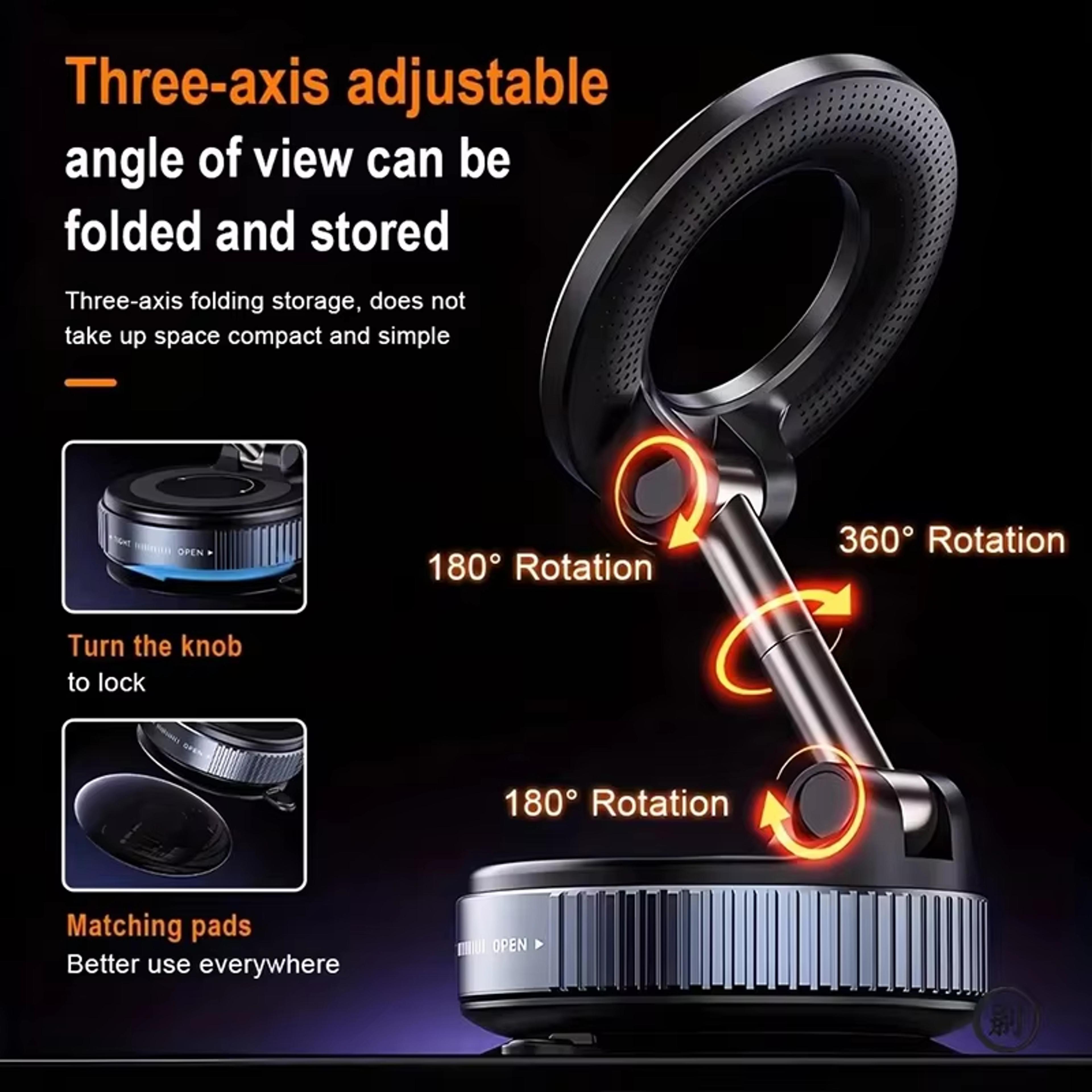 Magnetic Car Phone Mount With Electric Vacuum Suction 5