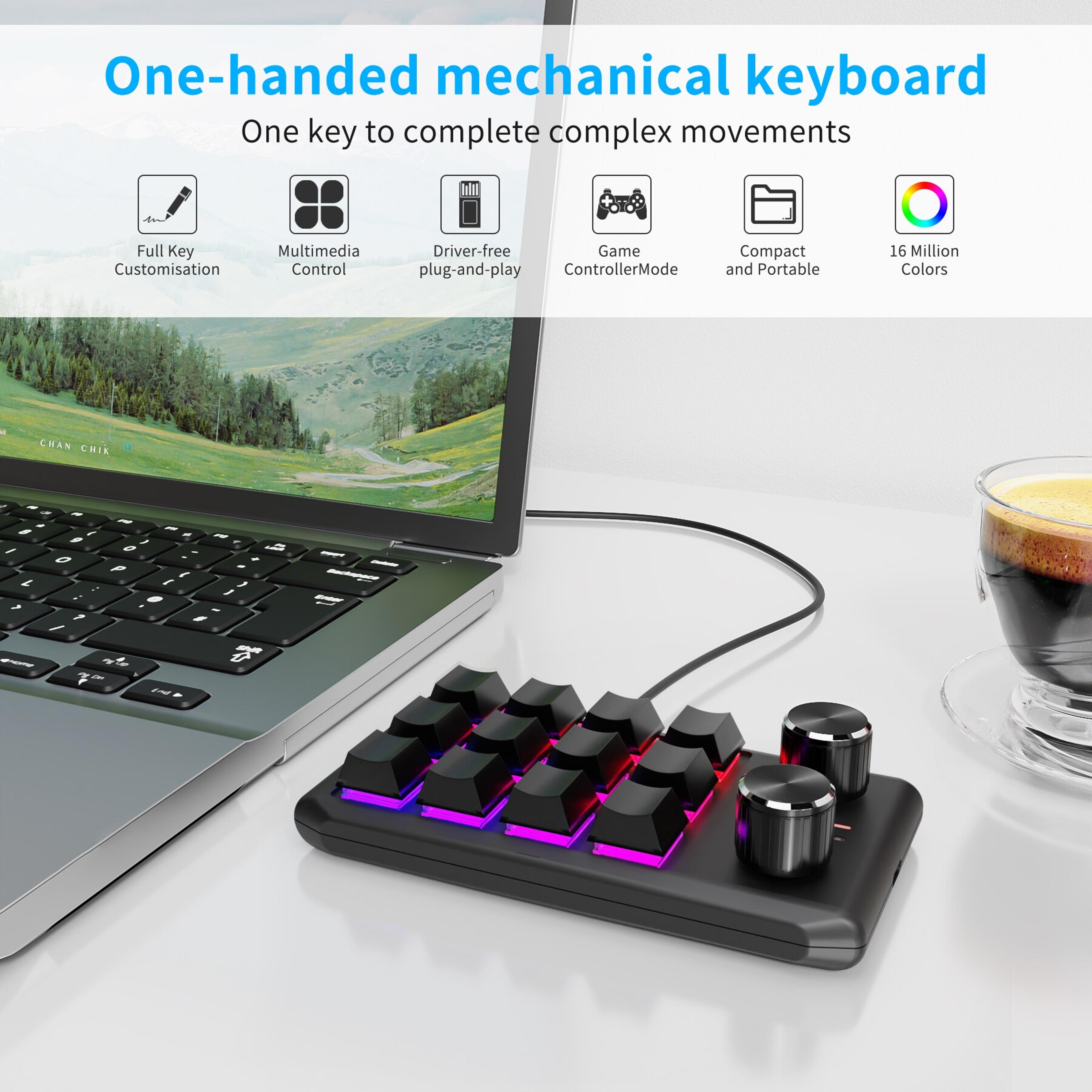 ProStream Wireless RGB Macro Mechanical Bluetooth Programmable 1