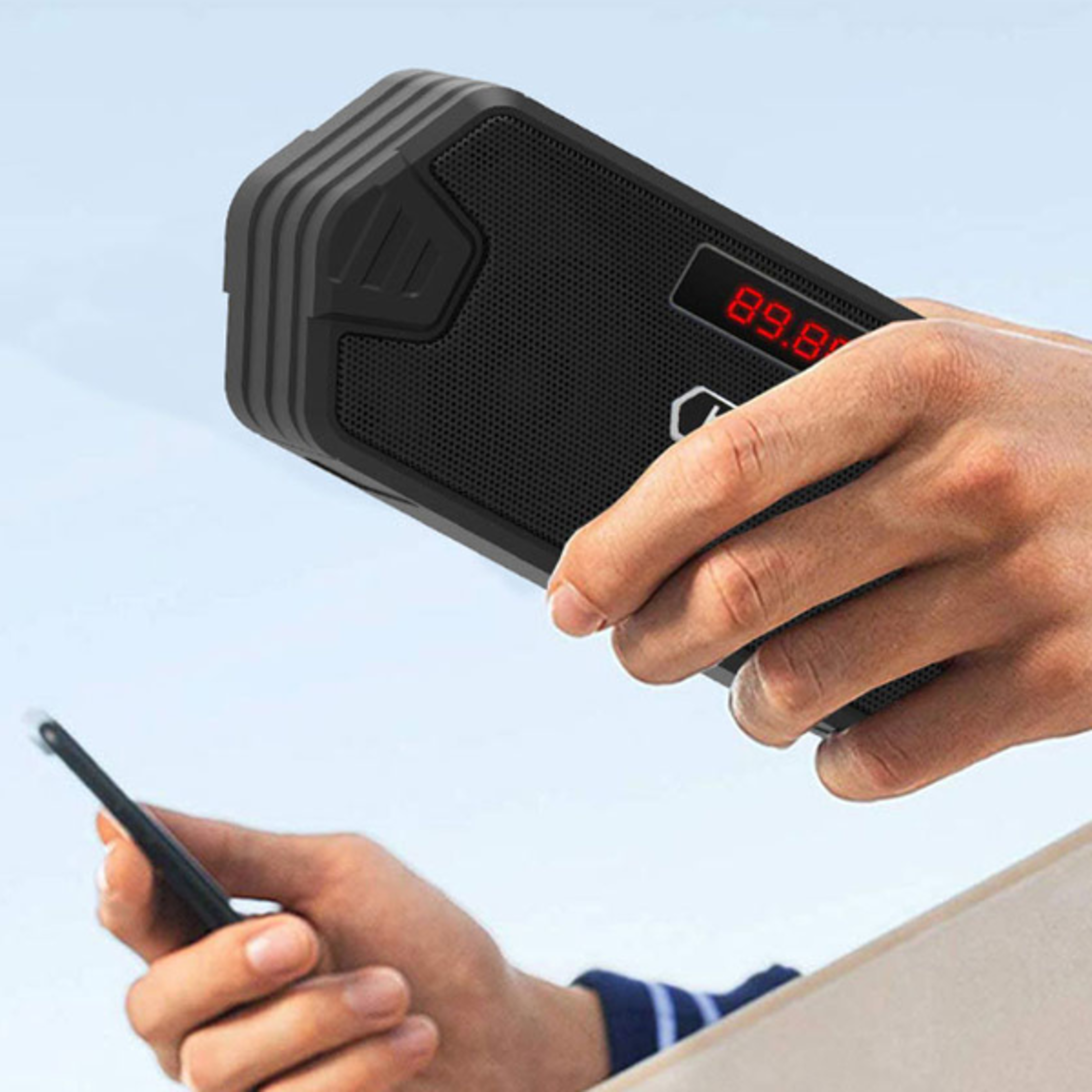 fusionbeat portable bluetooth speaker with fm radio tf card player & aux connectivity