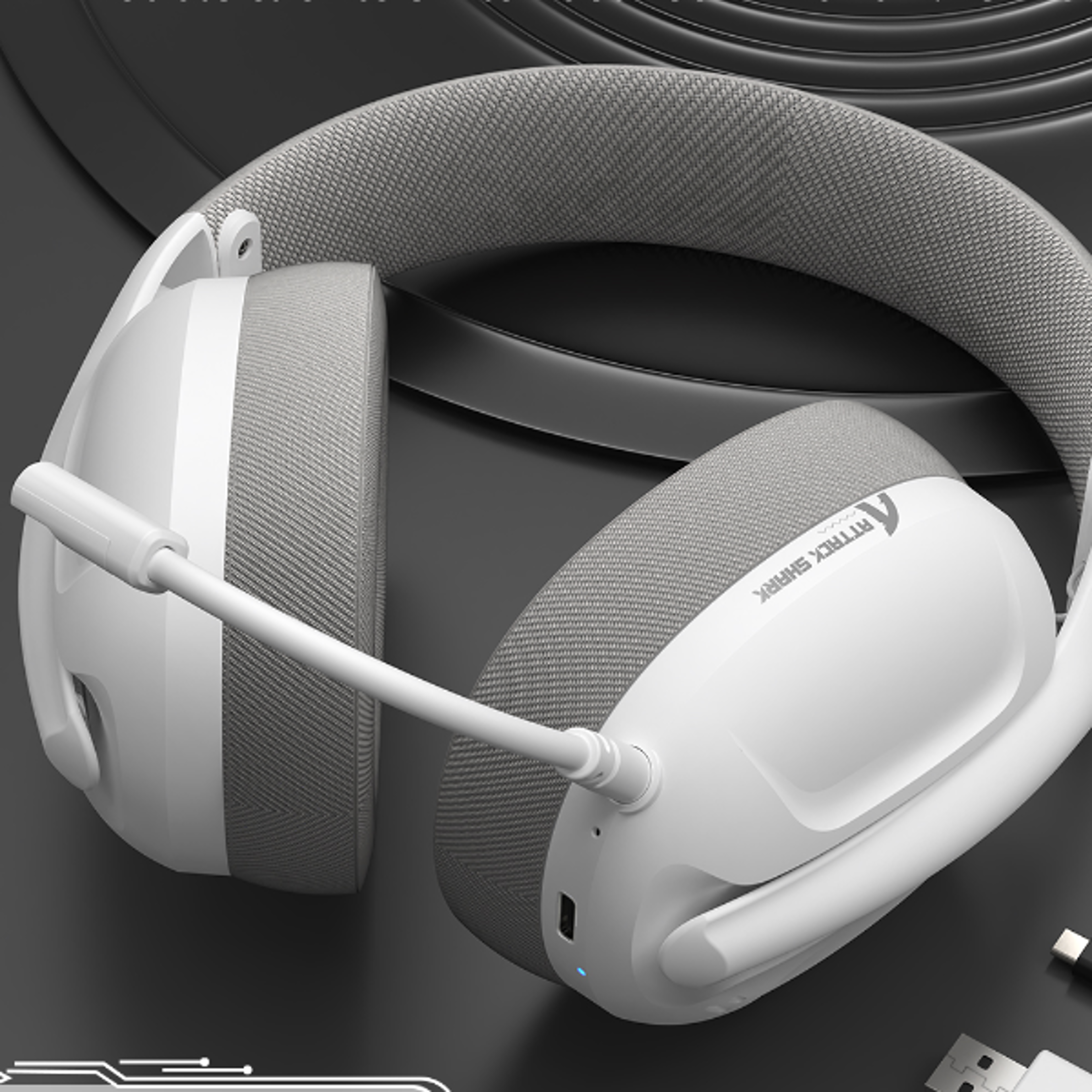 ultra light wireless gaming headset with noise canceling mic for pc & switch