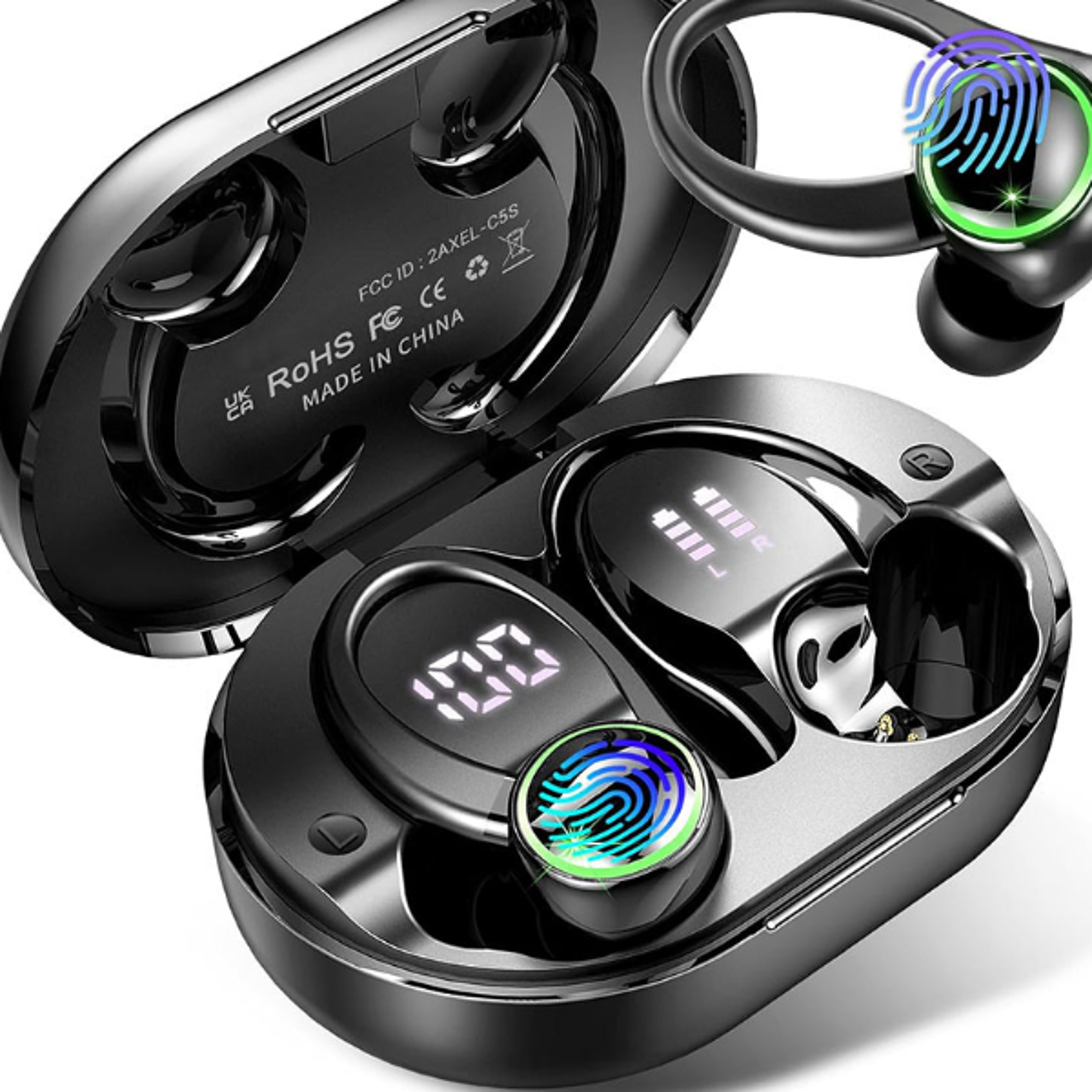 aerohook bluetooth wireless earbuds with enc noise cancellation & playtime