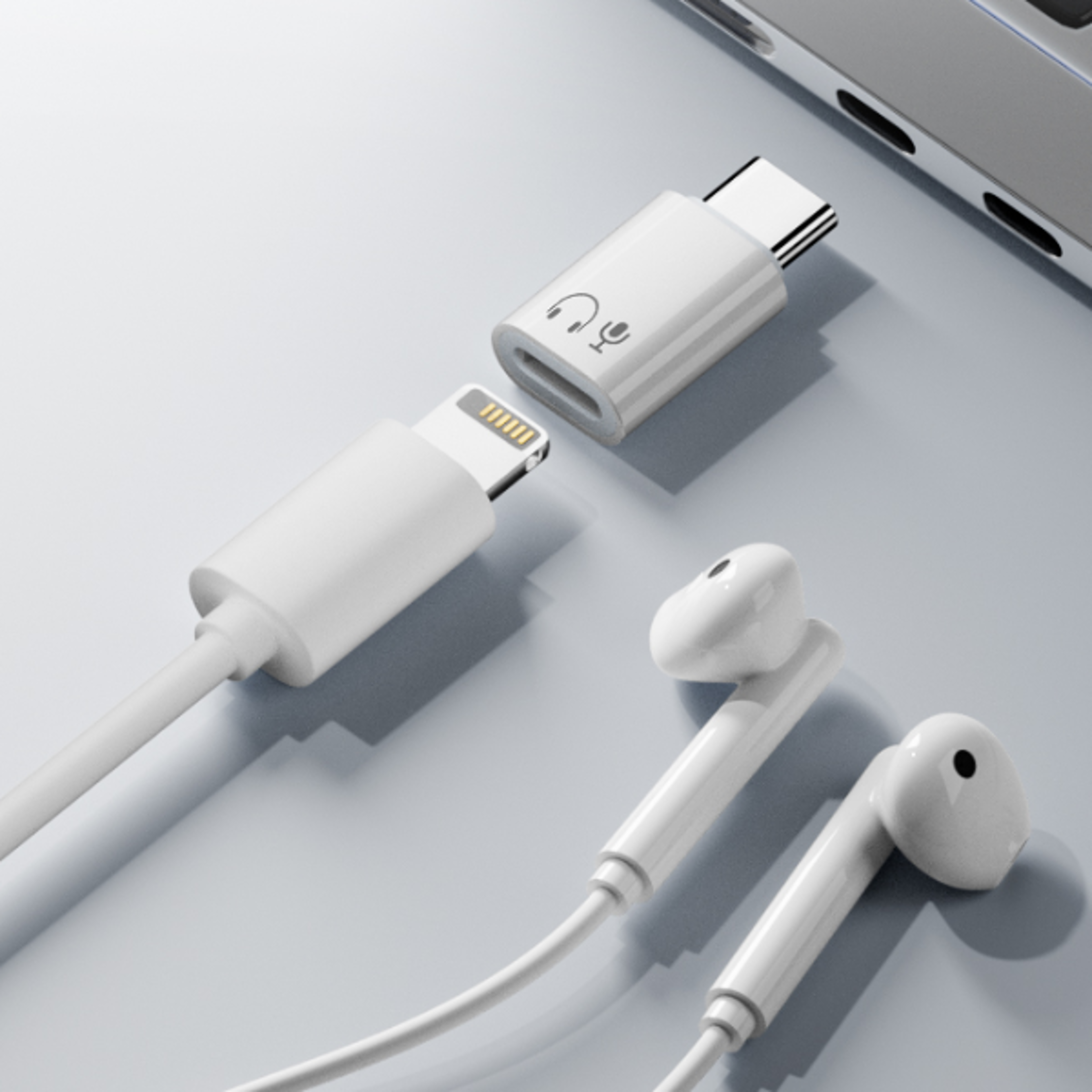 lightning to adapter usb c audio converter for ipad laptop headphones