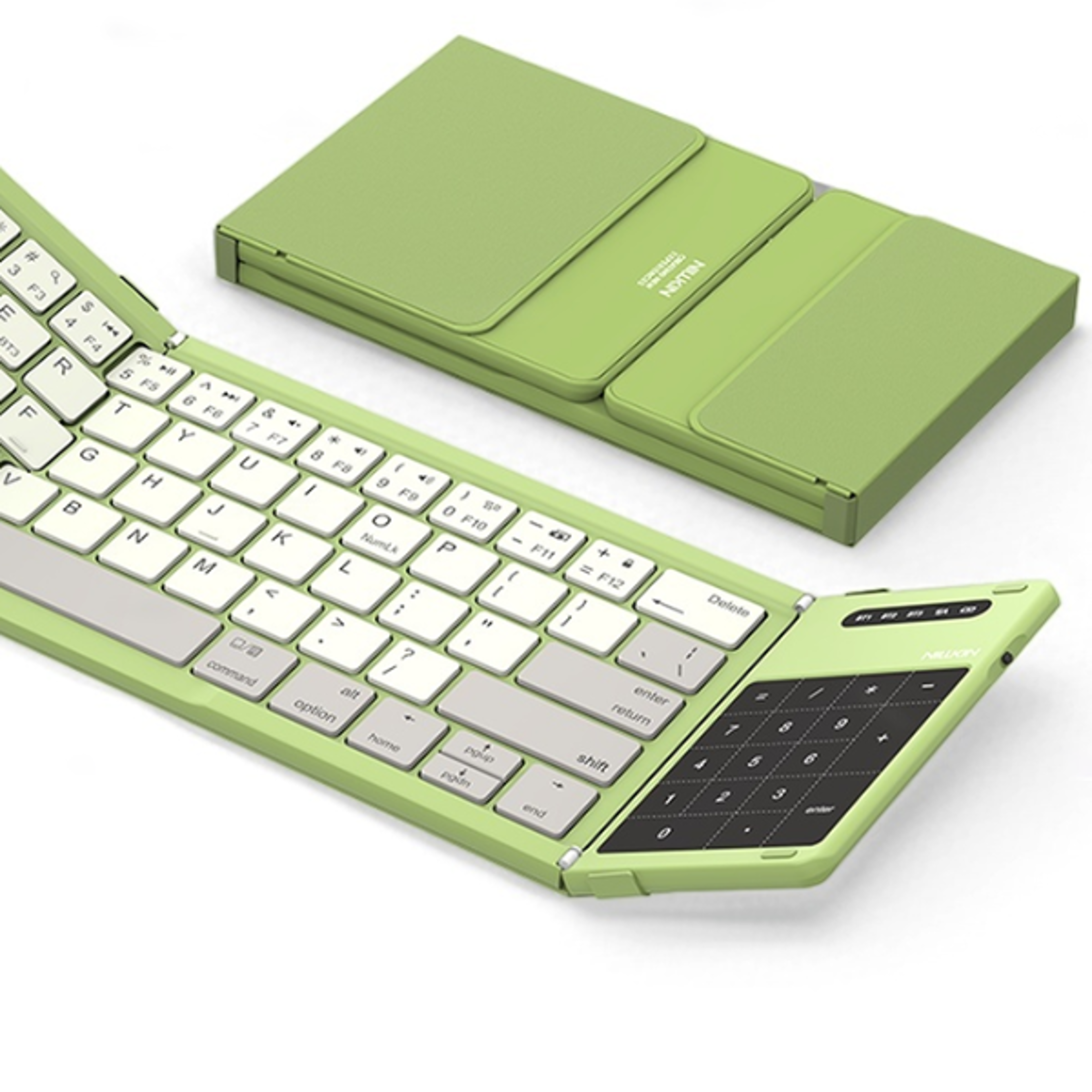mini foldable bluetooth keyboard with touchpad rechargeable portable wireless keyboard for ios android windows