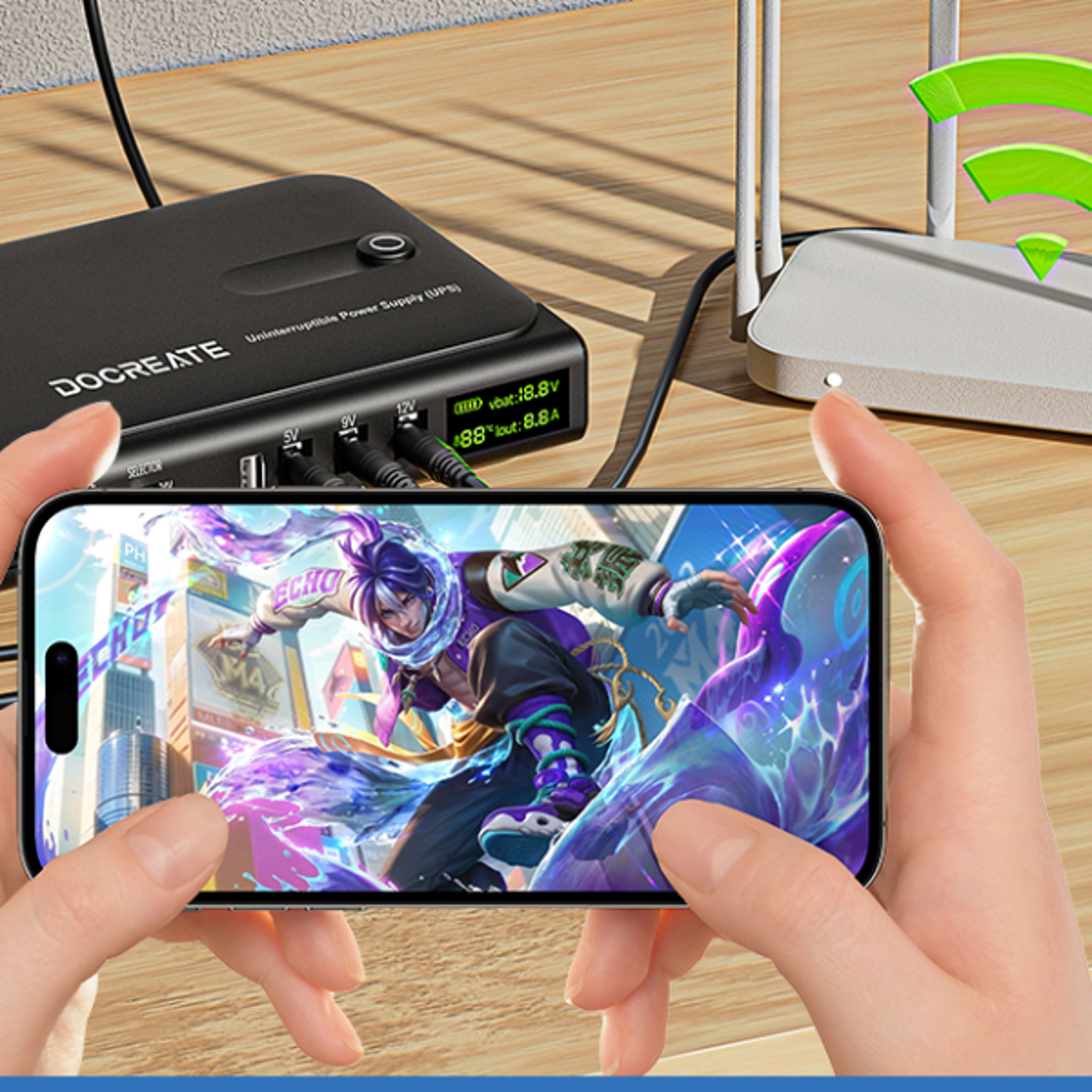 dc ups backup power supply for router modem cctv uninterruptible power supply