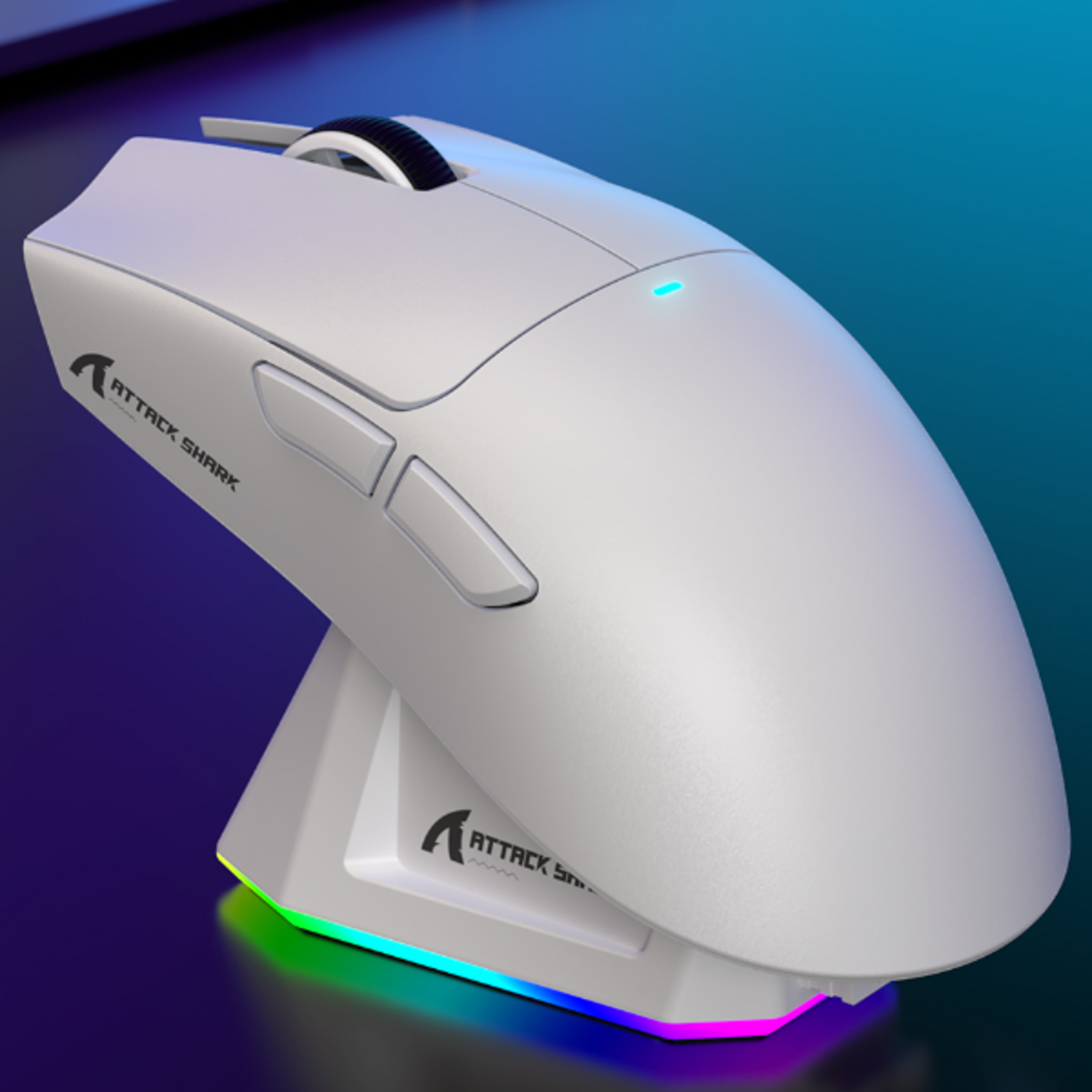 wireless gaming mouse with rgb charging dock & dpi precision