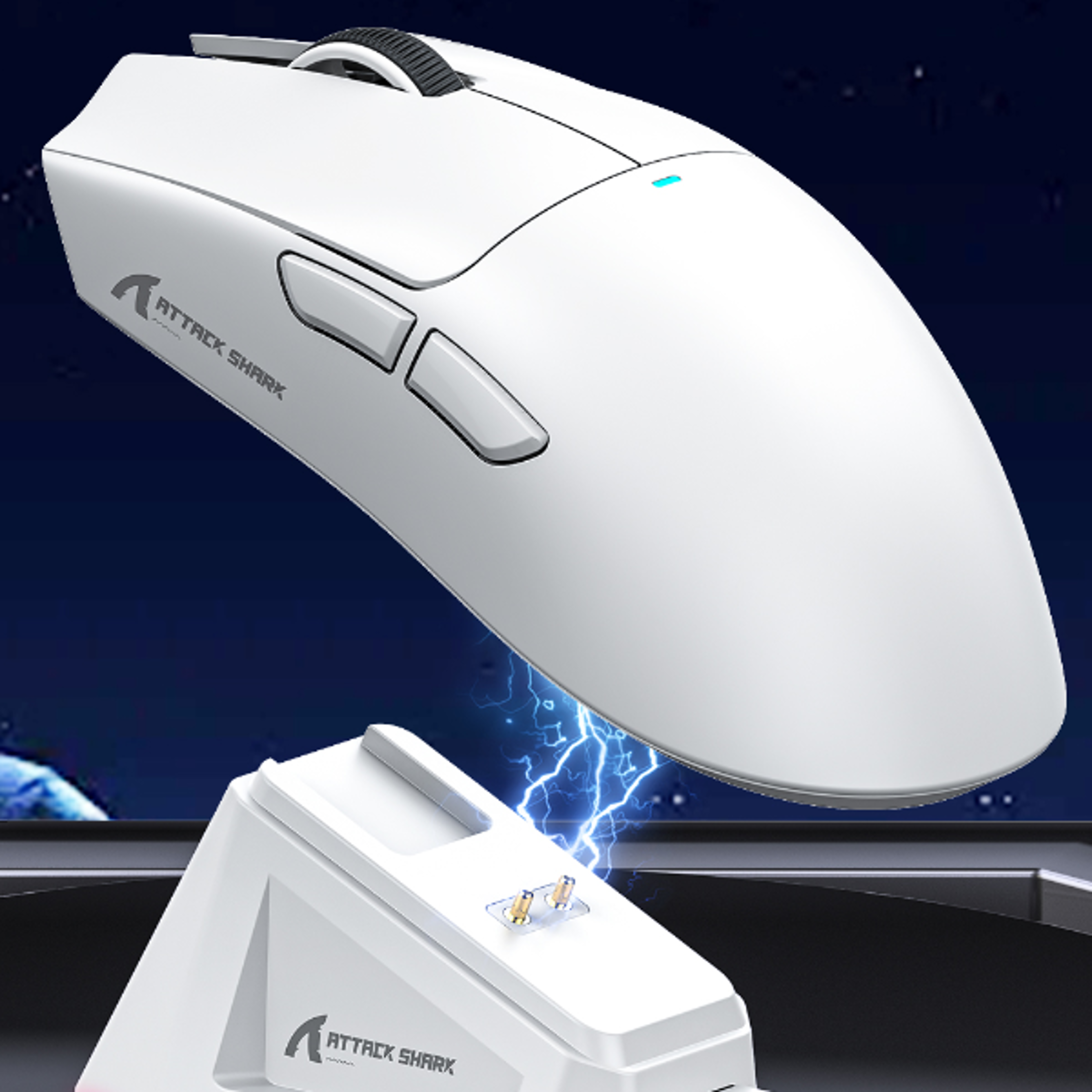 wireless gaming mouse with rgb magnetic charging dock & precision sensor