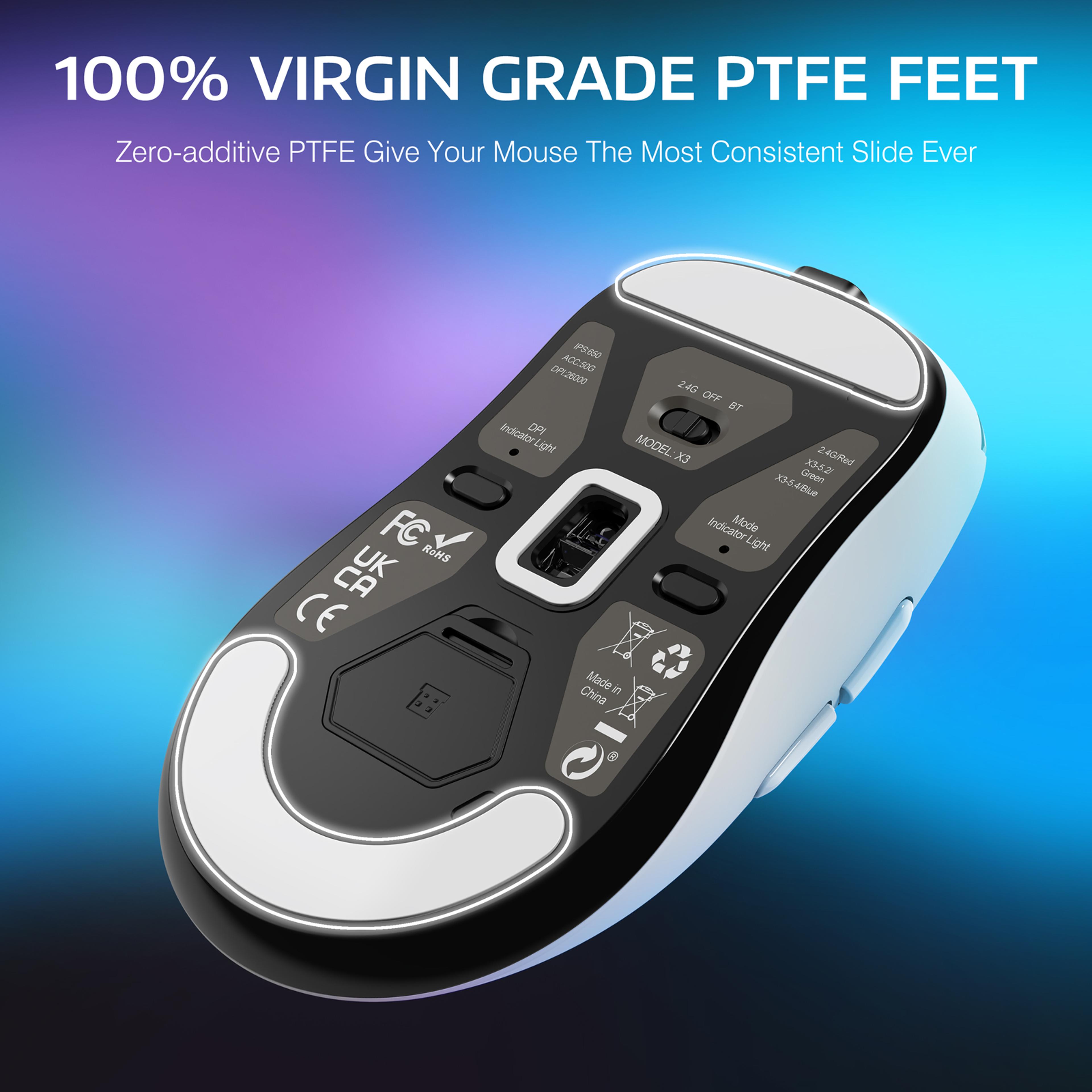Ultra Light Wireless Gaming Mouse DPI Ergonomic Tri Mode Mouse 4