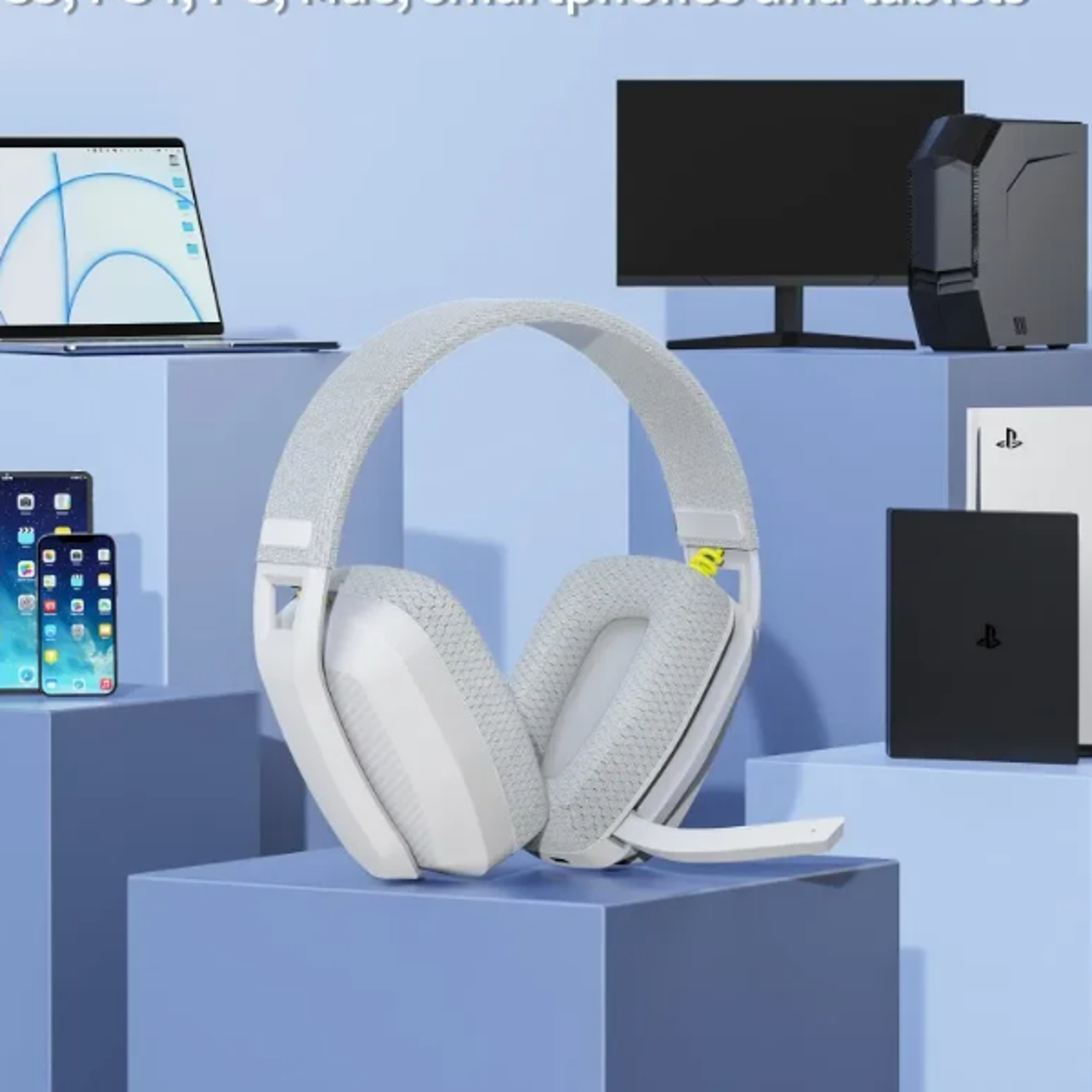 cross play pro wireless gaming headset with mic for pc & mac