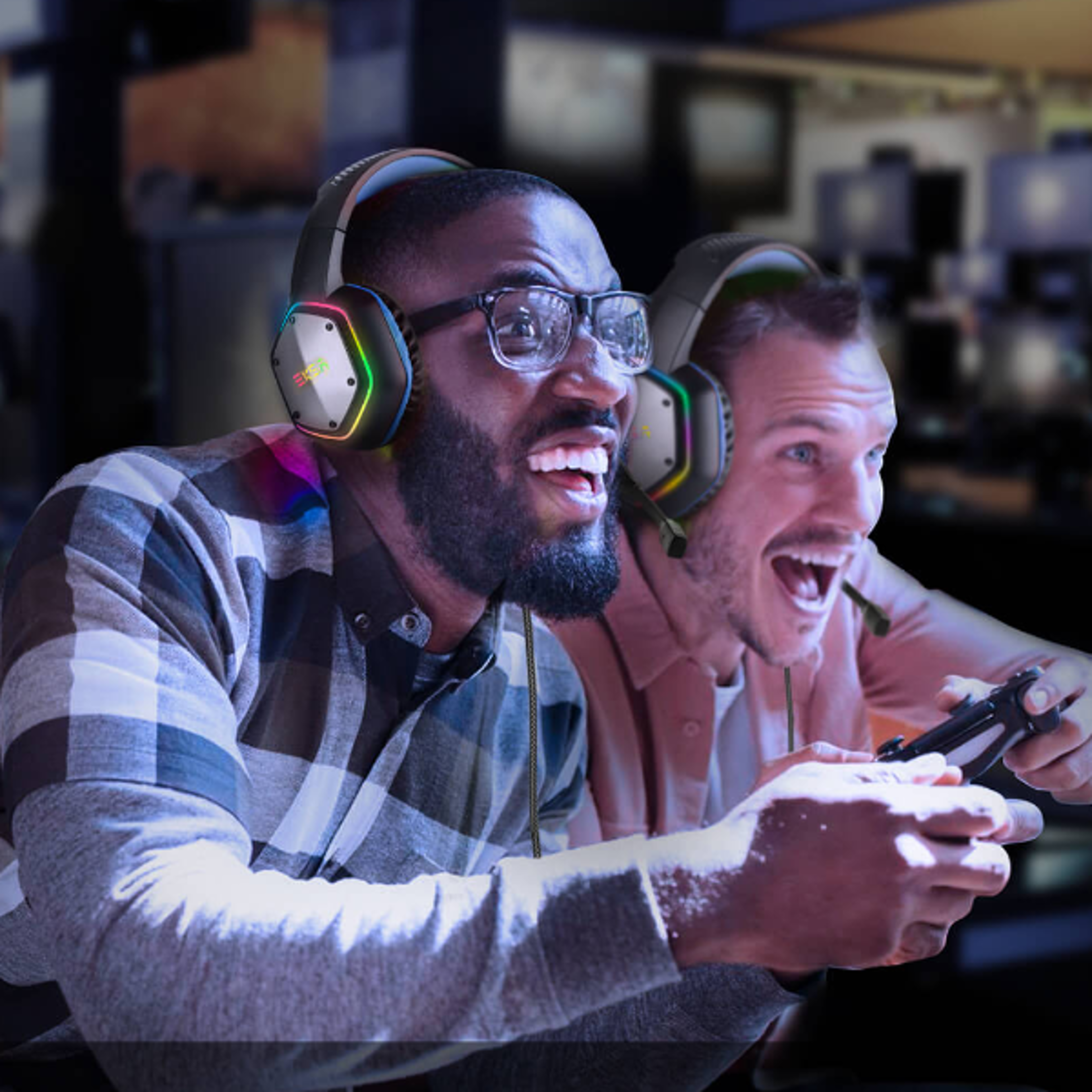 rgb gaming headset with noise cancelling mic for pc