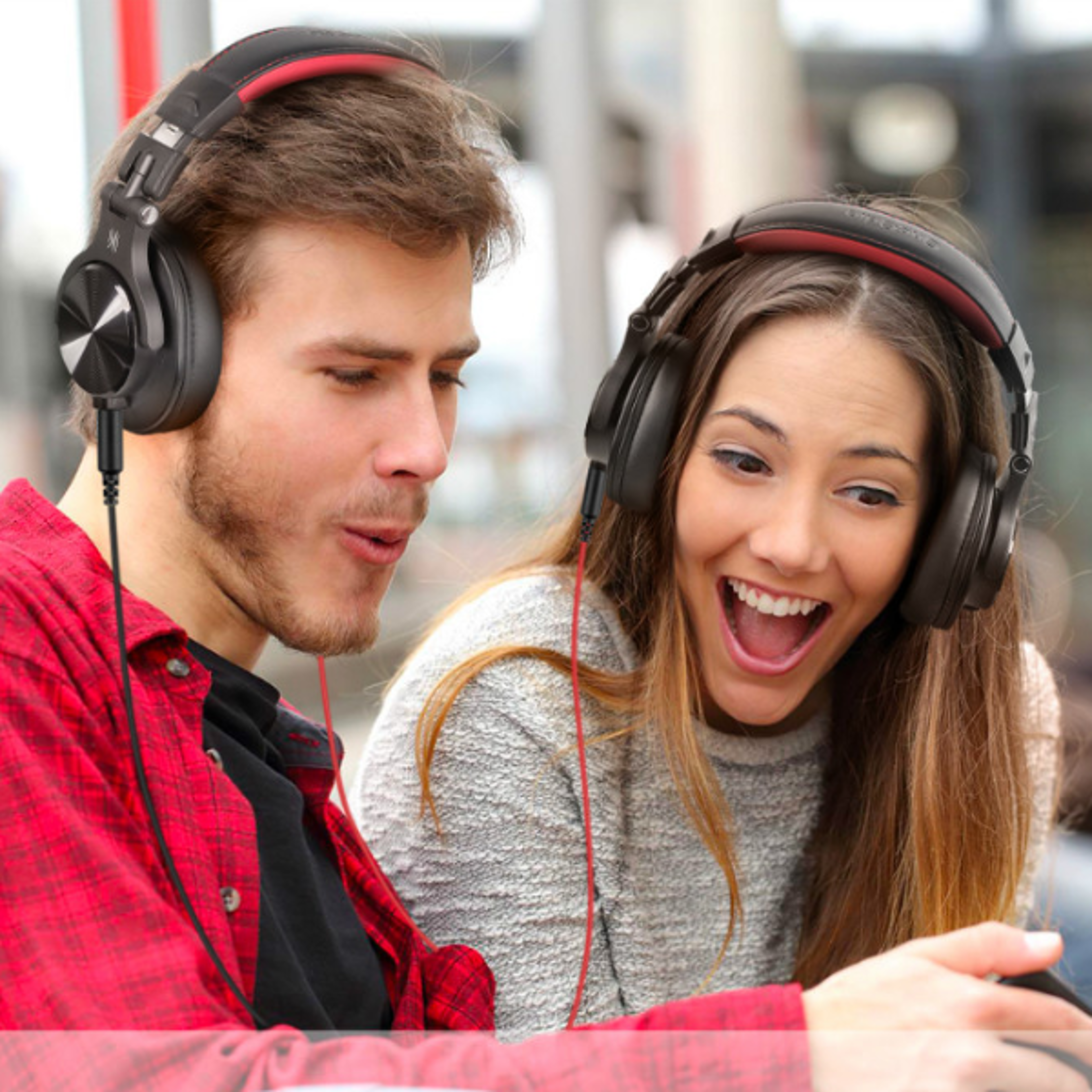 monitor wired dj headphones with mic for recording gaming & mixing