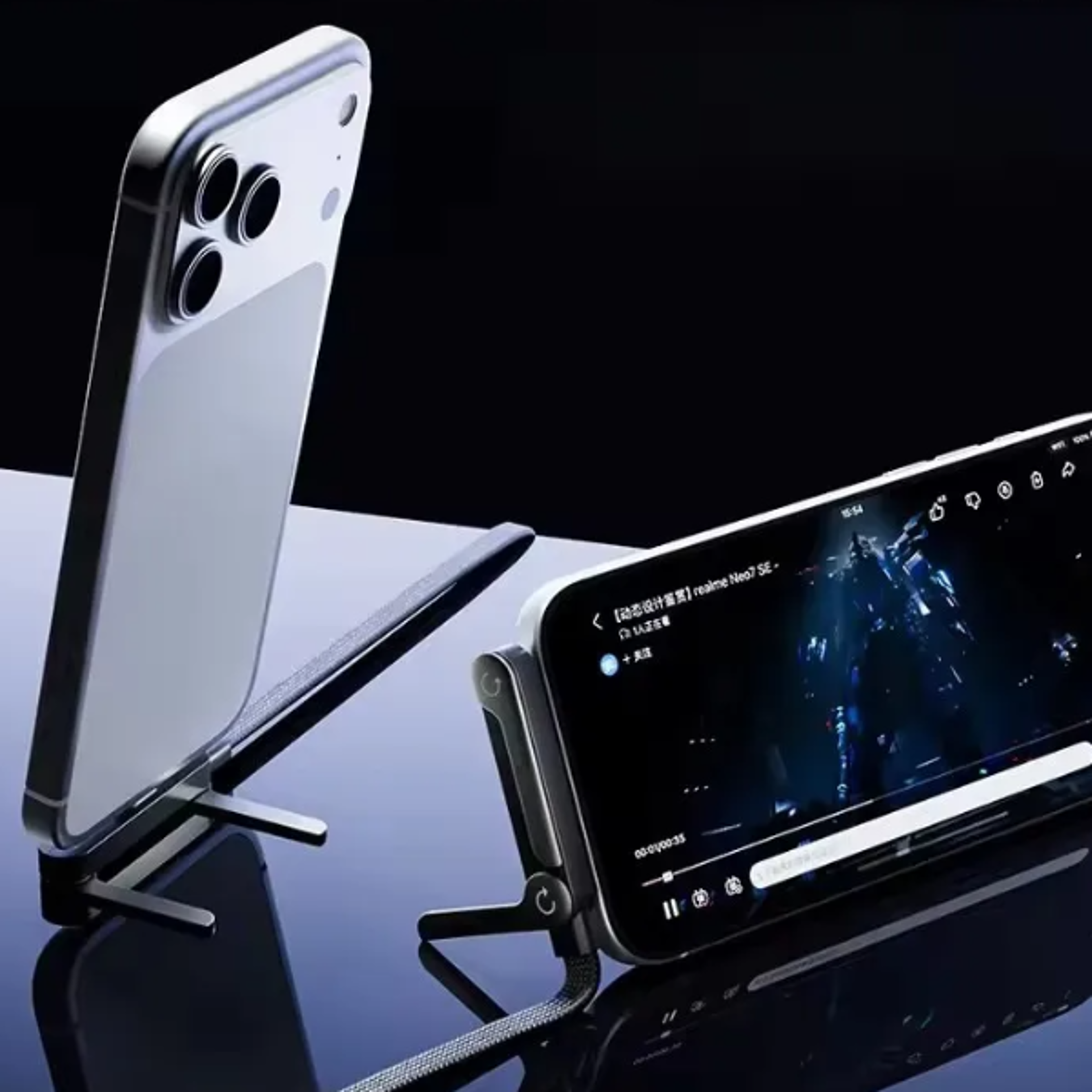 fold stand usb c fast charging cable with built in phone holder