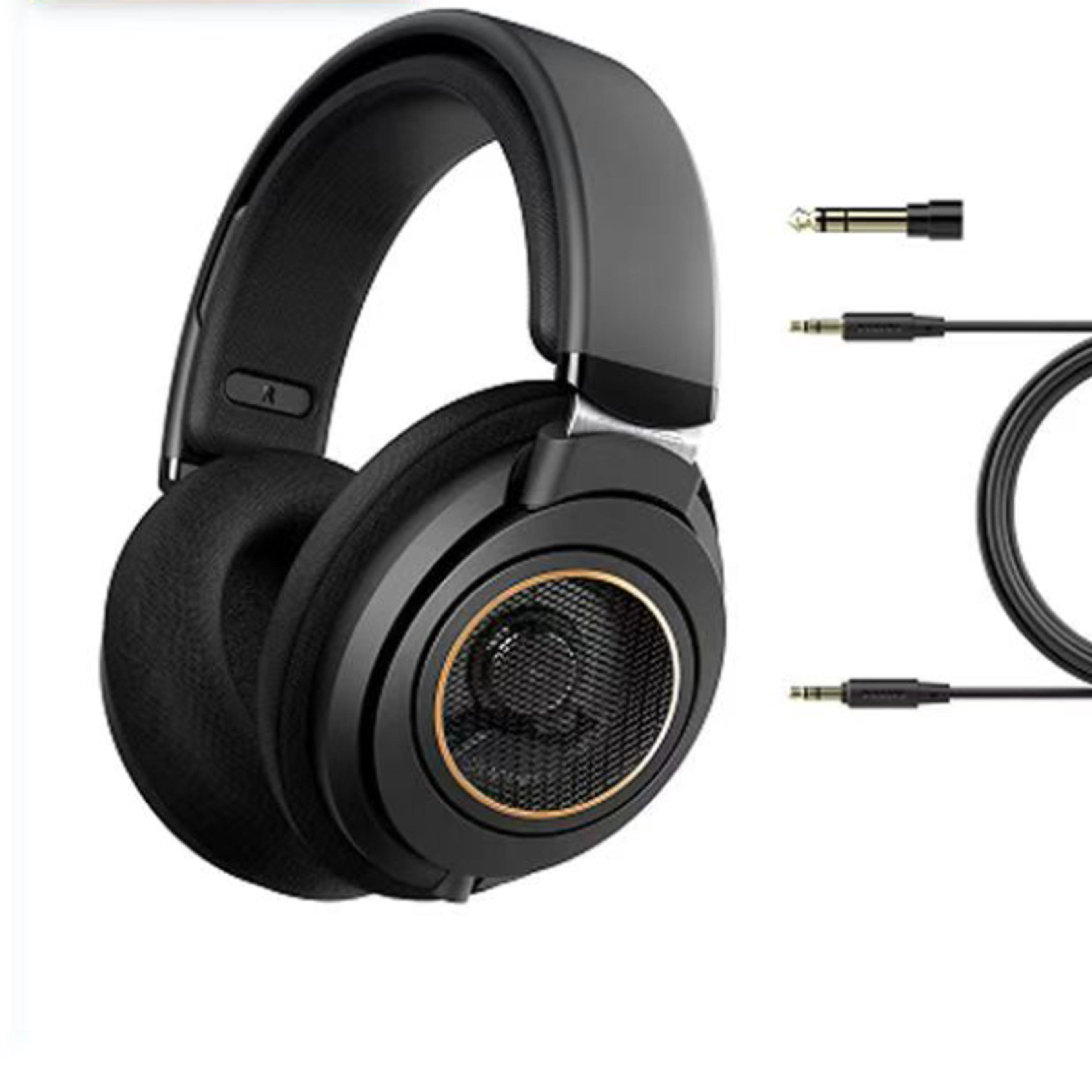 hifi studio headphones with detachable cable for music gaming & podcasting