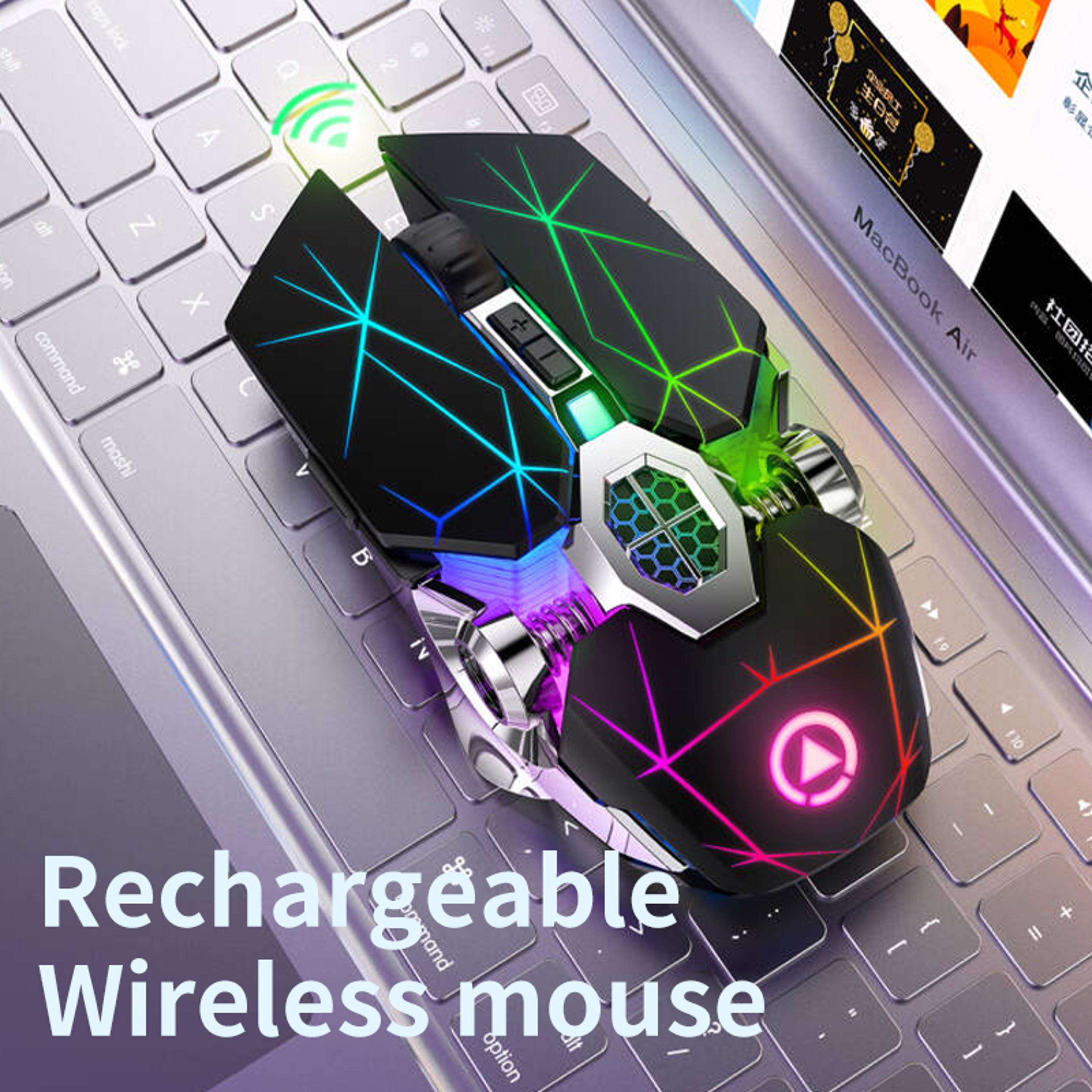 Silent Wireless Rechargeable Ergonomic Laptop Mouse DPI For MacBook PC 3