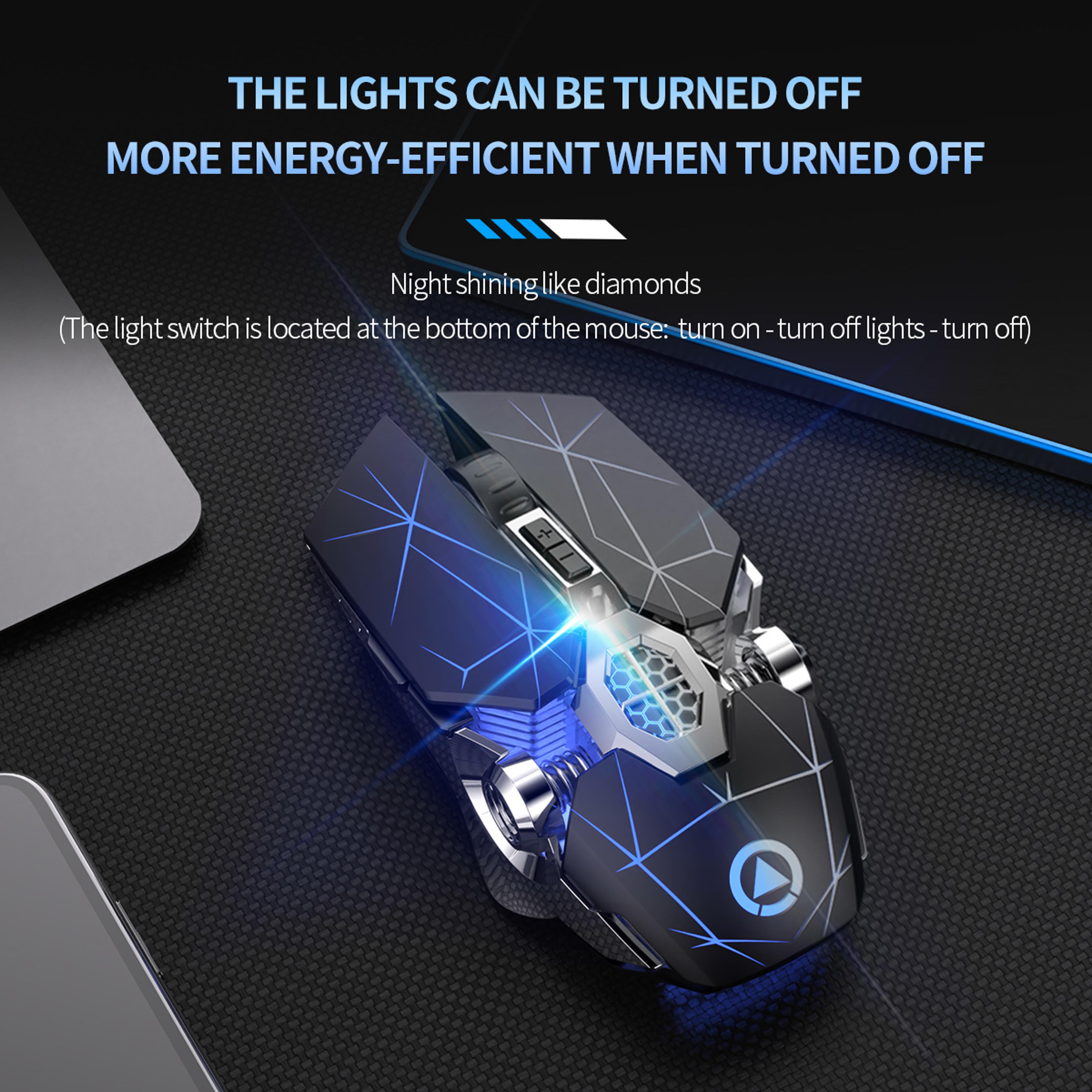 Silent Wireless Rechargeable Ergonomic Laptop Mouse DPI For MacBook PC 5