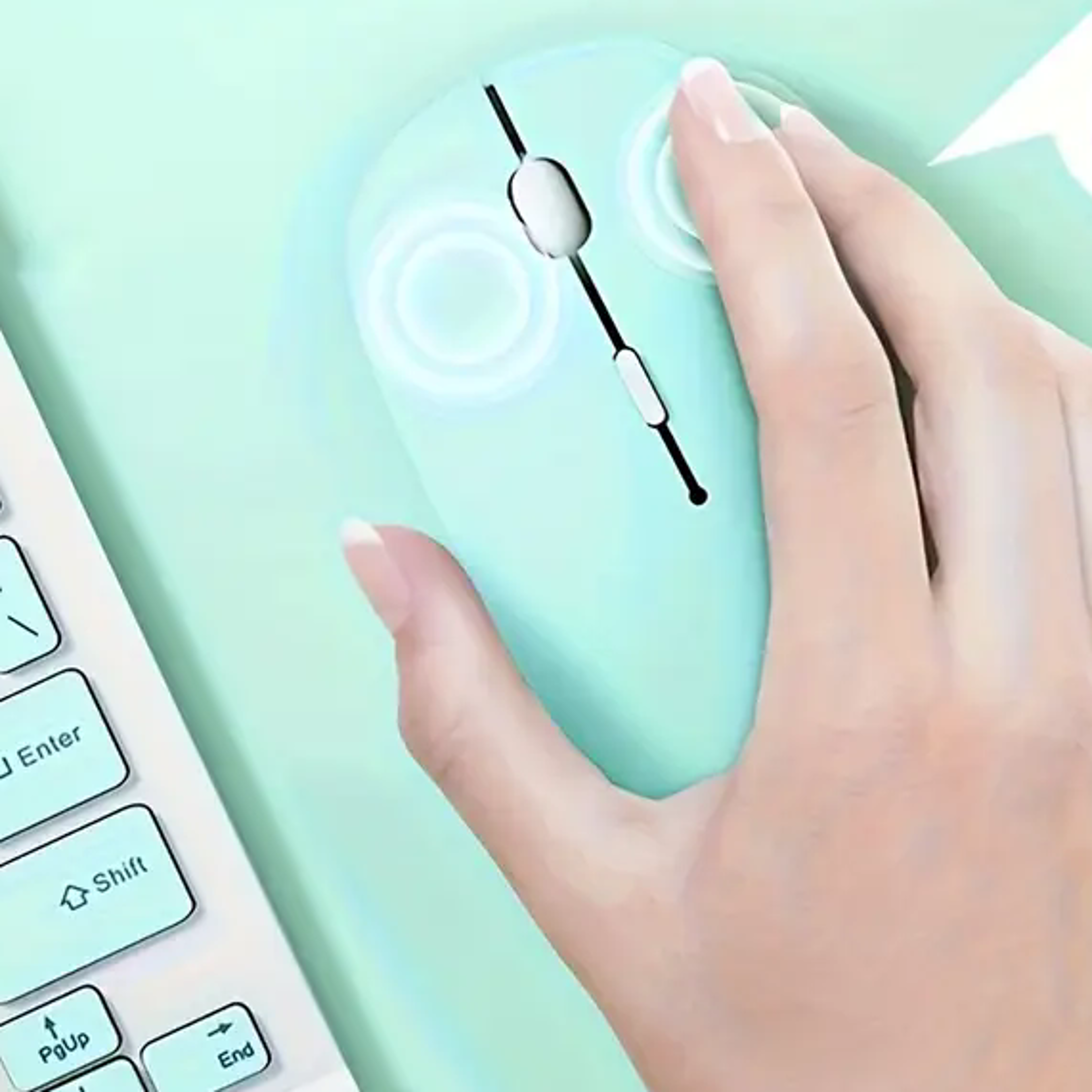 silent wireless bluetooth mouse for laptop tablet ergonomic noiseless optical mouse
