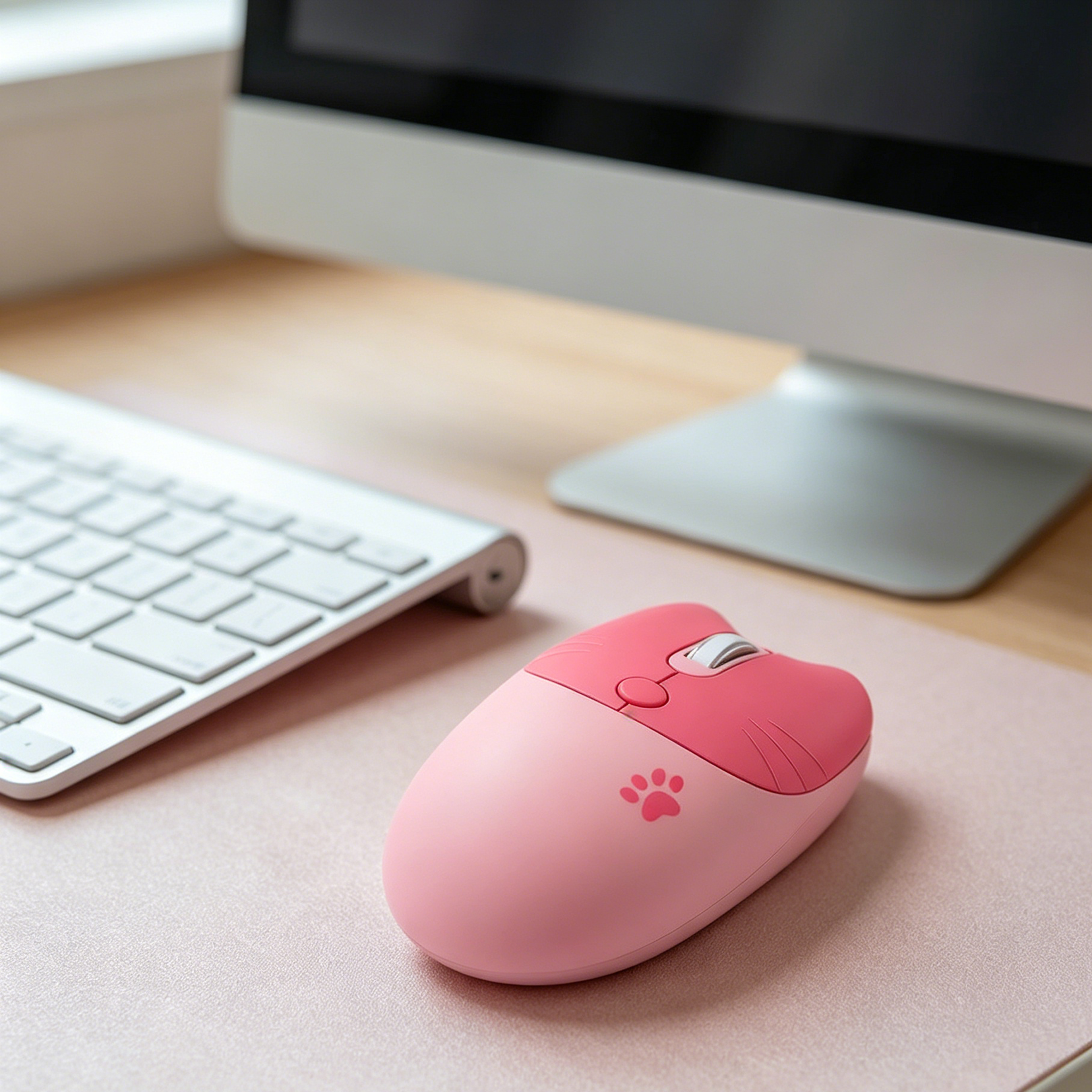 cute cat wireless mouse usb receiver dpi adjustable laptop & desktop mouse