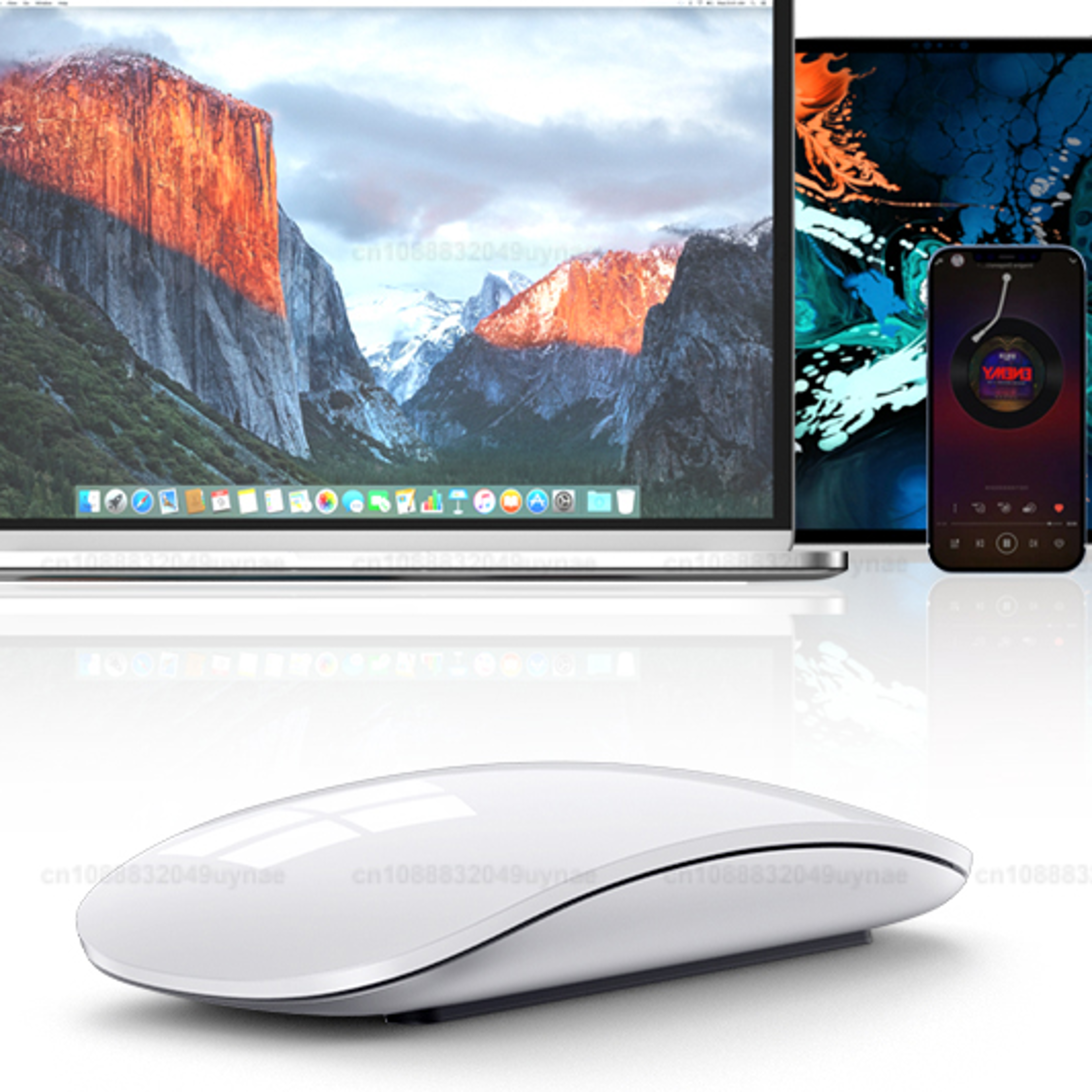 ultra thin bluetooth wireless touch mouse for macbook ipad laptop portable travel mouse