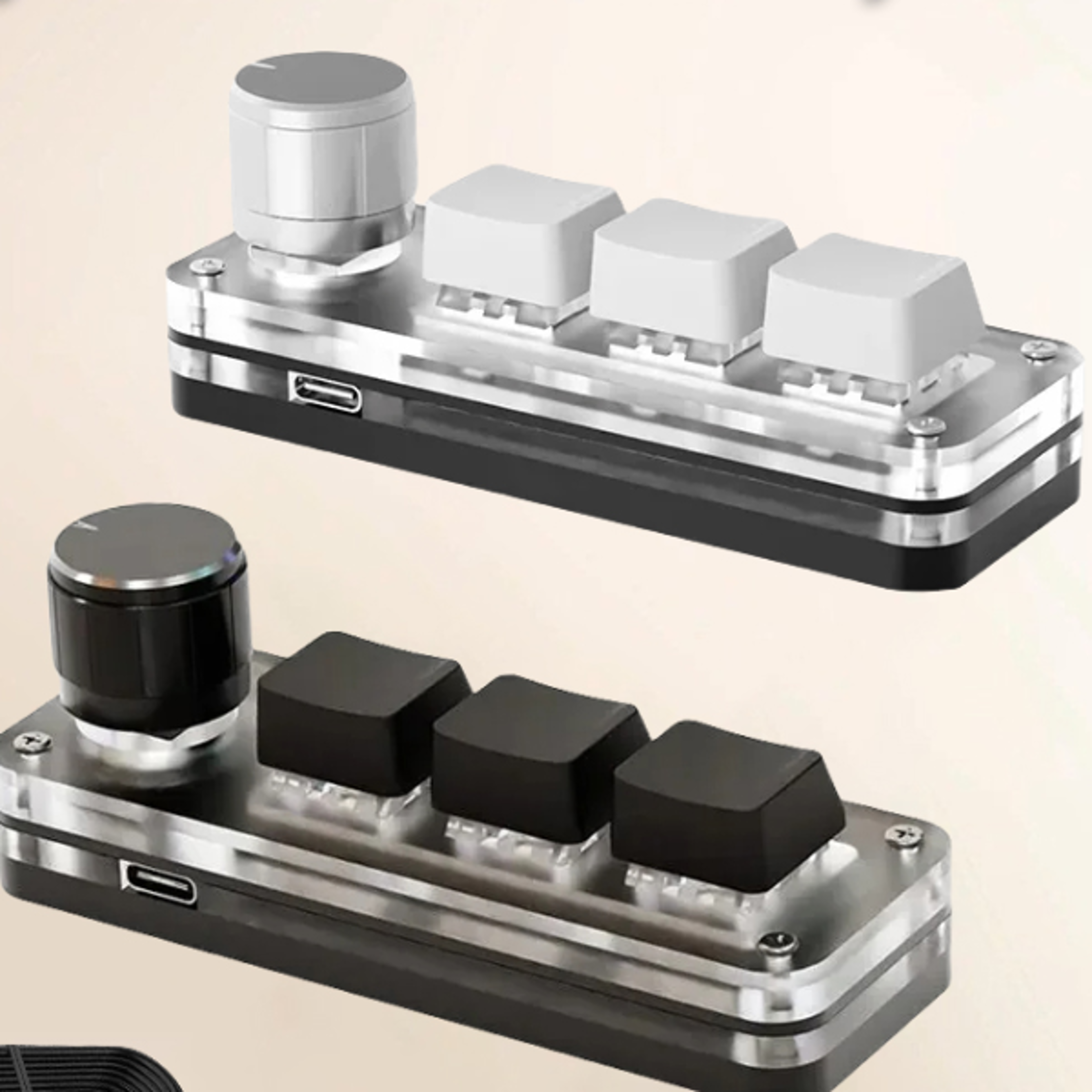 rgb macro keypad knob programmable shortcut mechanical keyboard for gaming & design