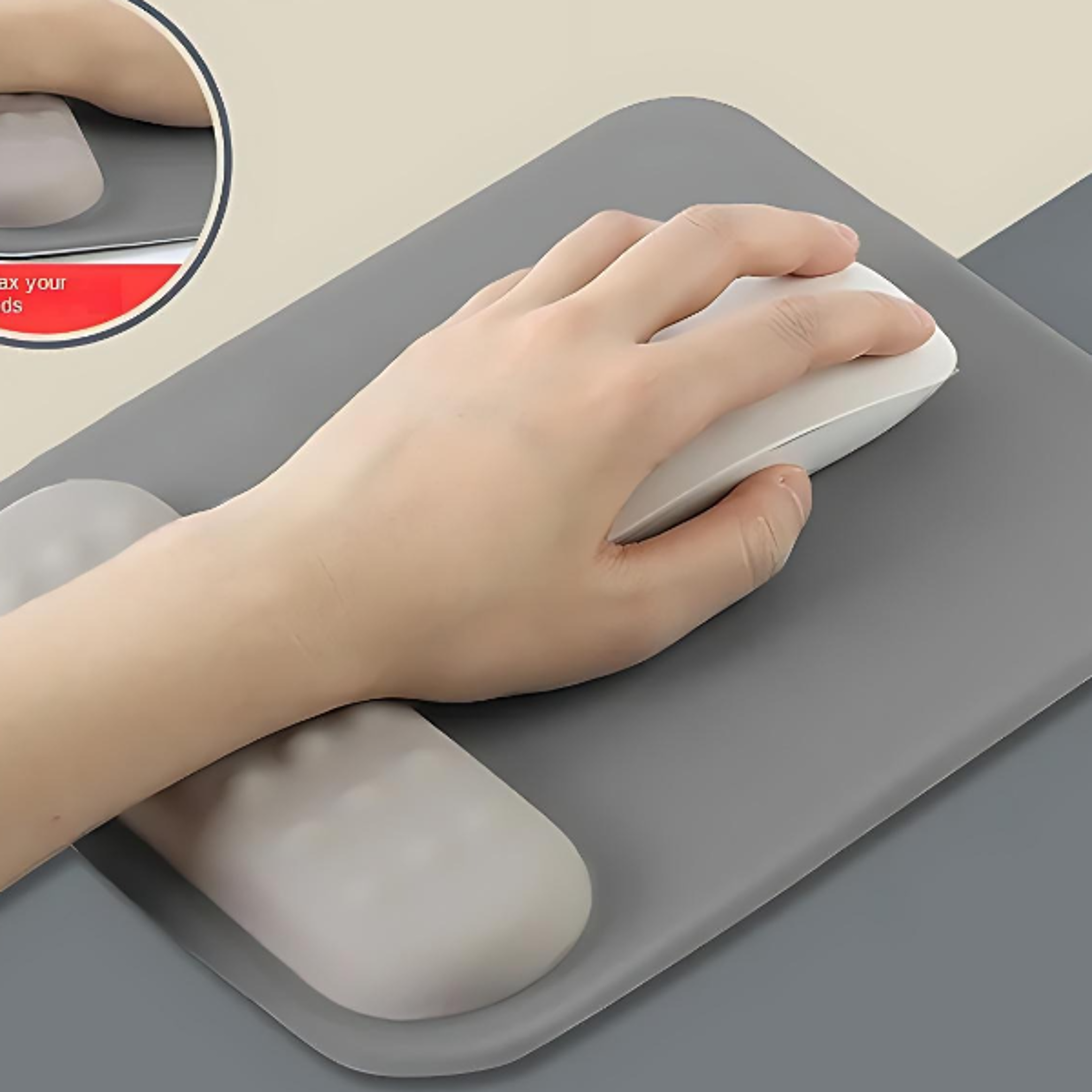 ergonomic wrist rest mouse pad with non slip base for office and gaming