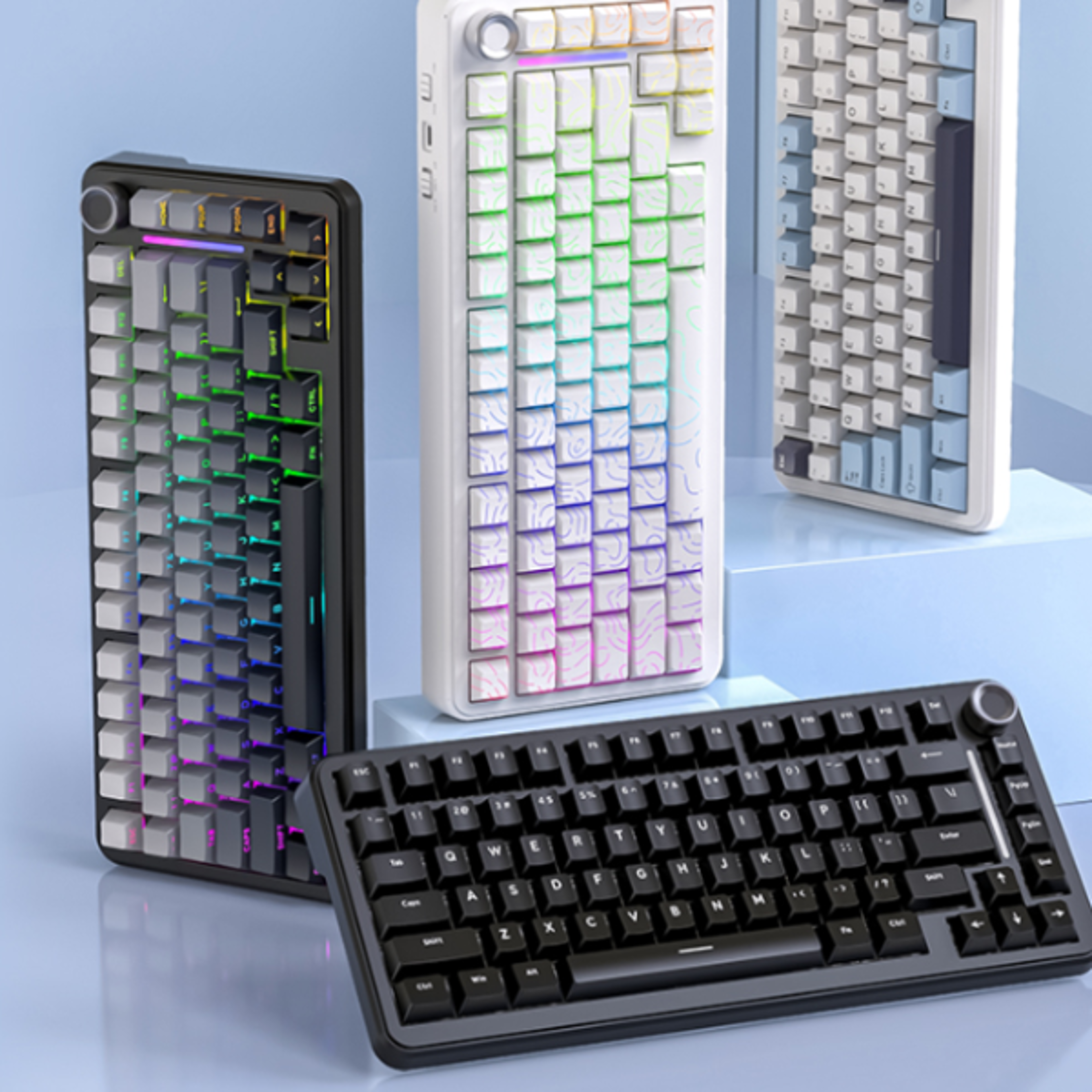 wireless rgb mechanical gaming keyboard with tri mode connectivity & hot swap switches
