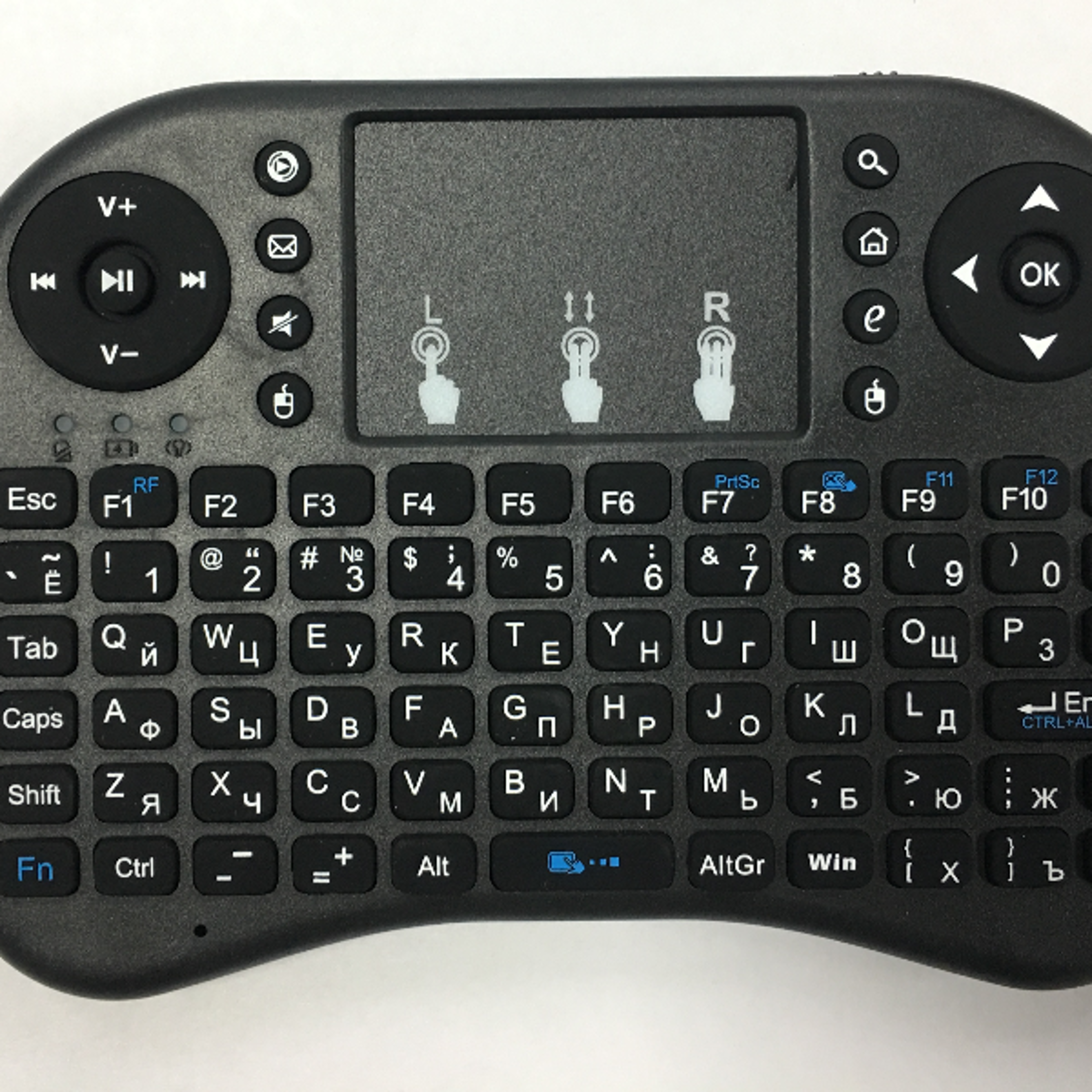 mini wireless keyboard air mouse with touchpad rgb backlit smart tv box remotes