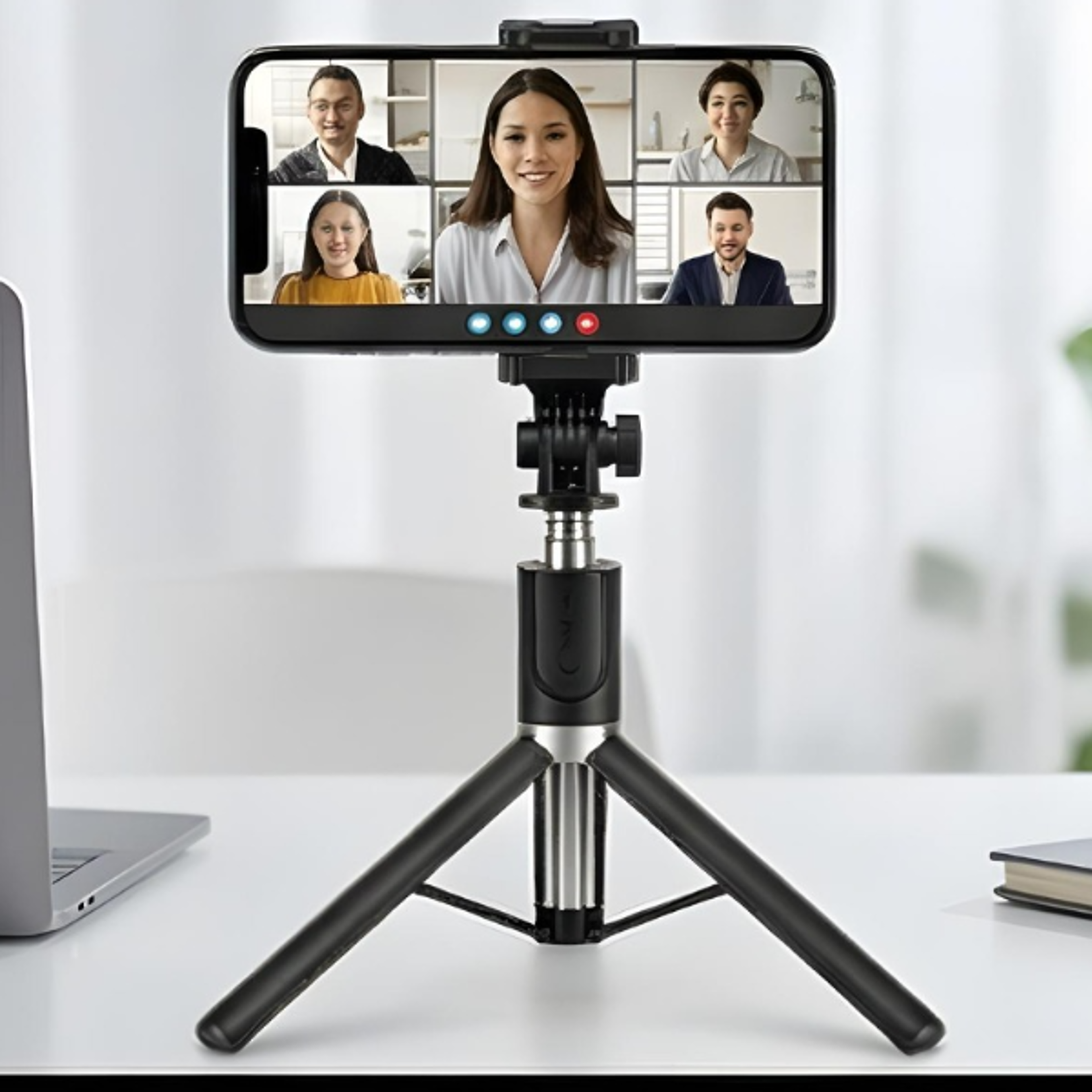 bluetooth selfie stick tripod with remote control portable phone stand