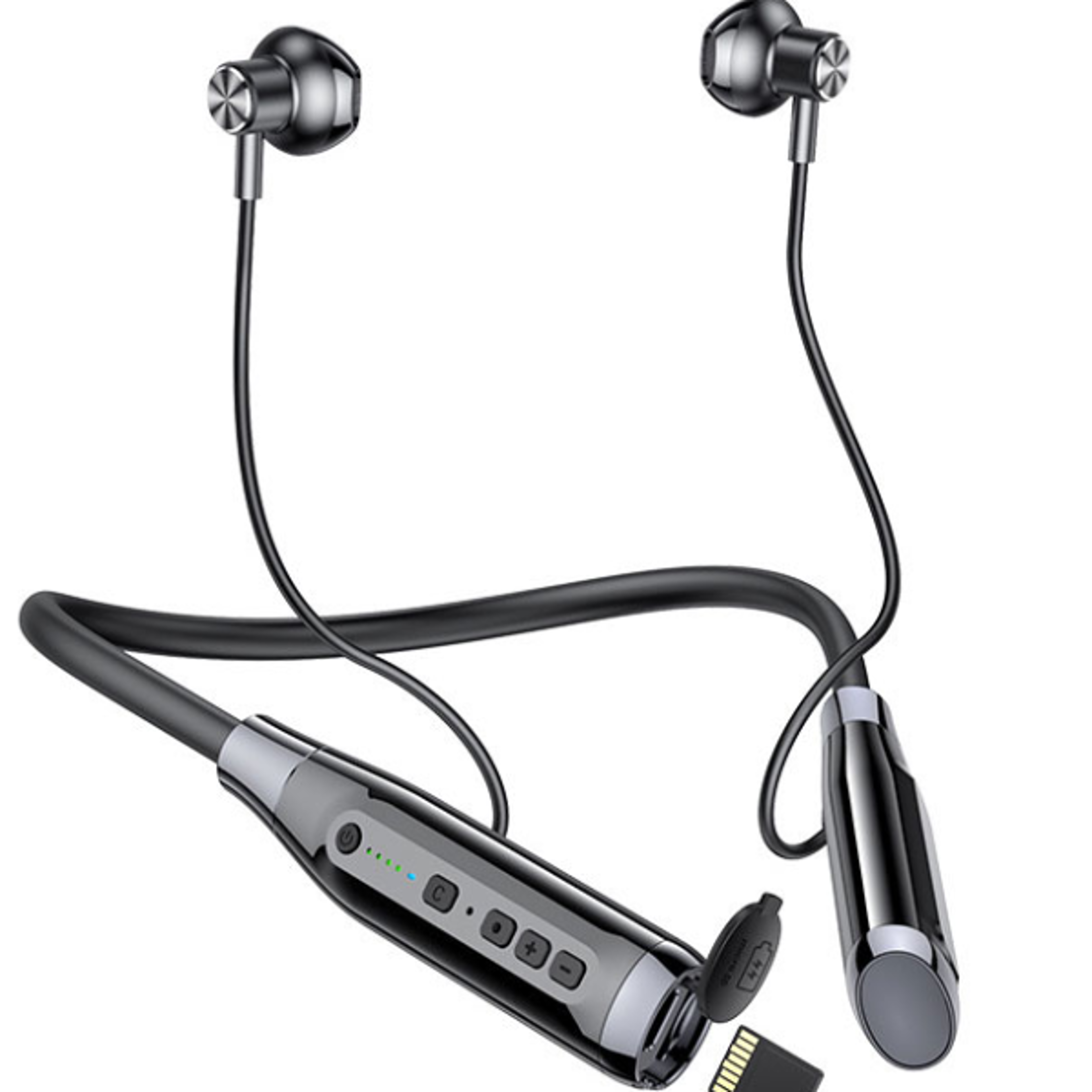 bluetooth sport earbuds with deep bass and hd mic