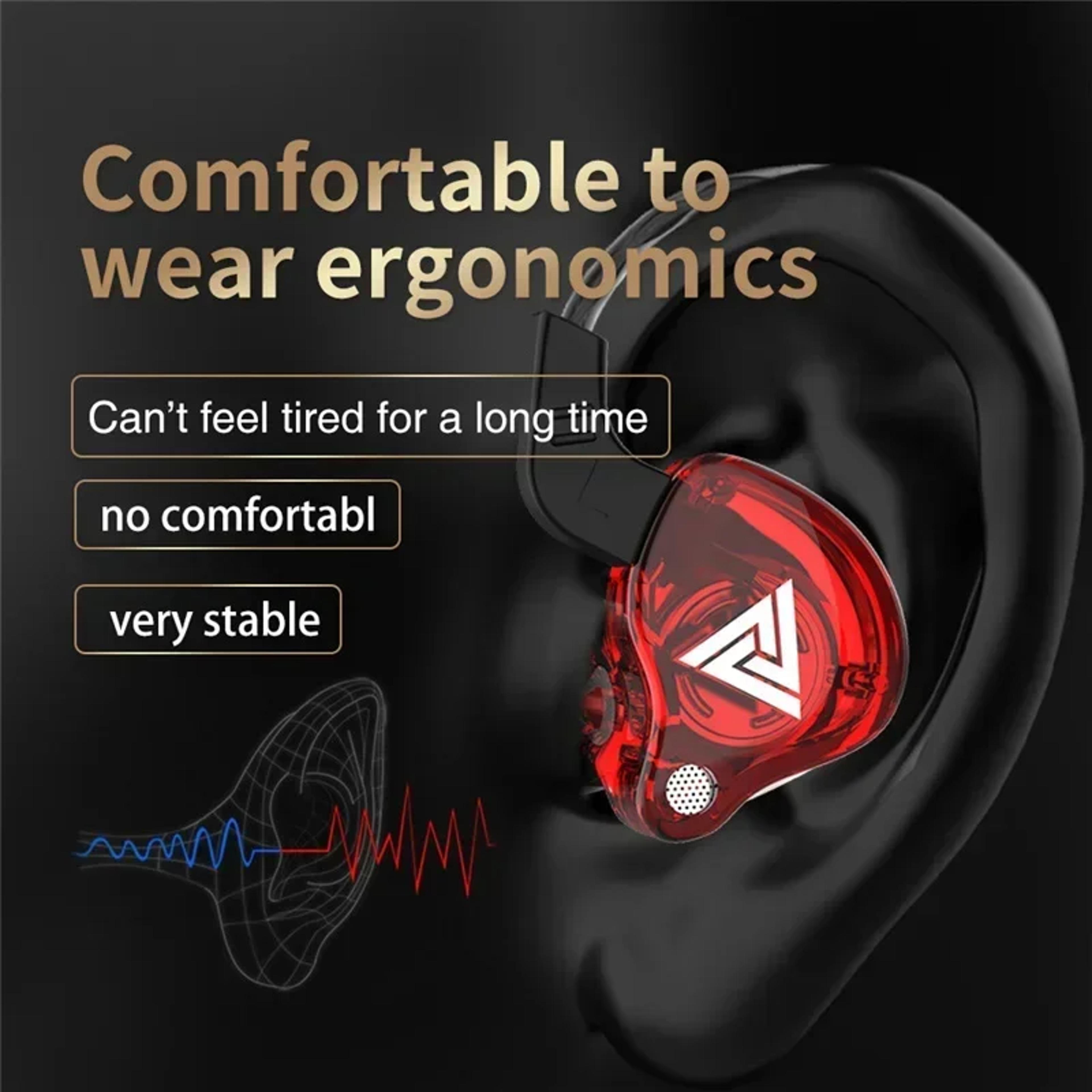 HiFi Bass Wired Earbuds With Microphone In Ear Sport Headphones 3