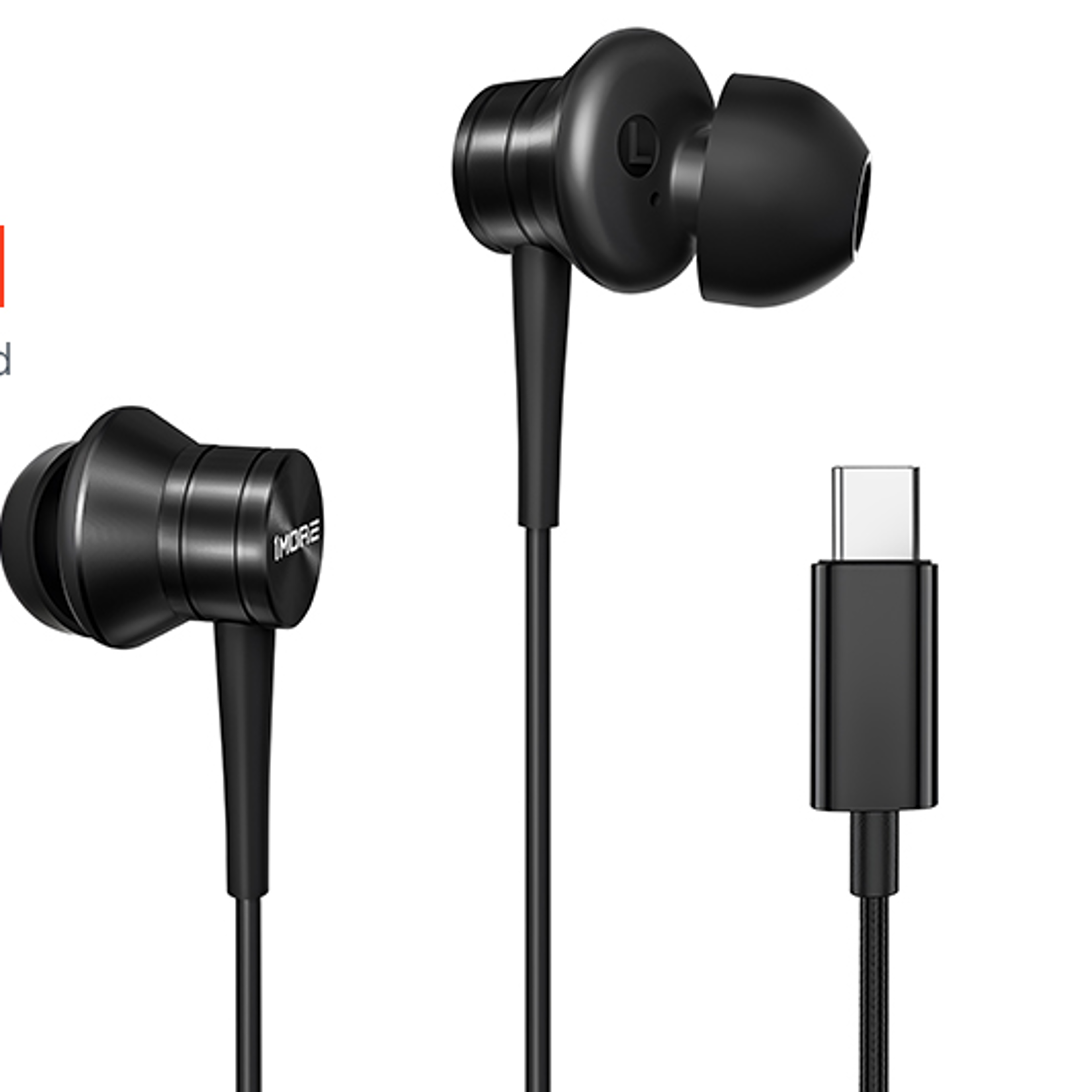 hi res type c wired earbuds with enc mic and deep bass sound