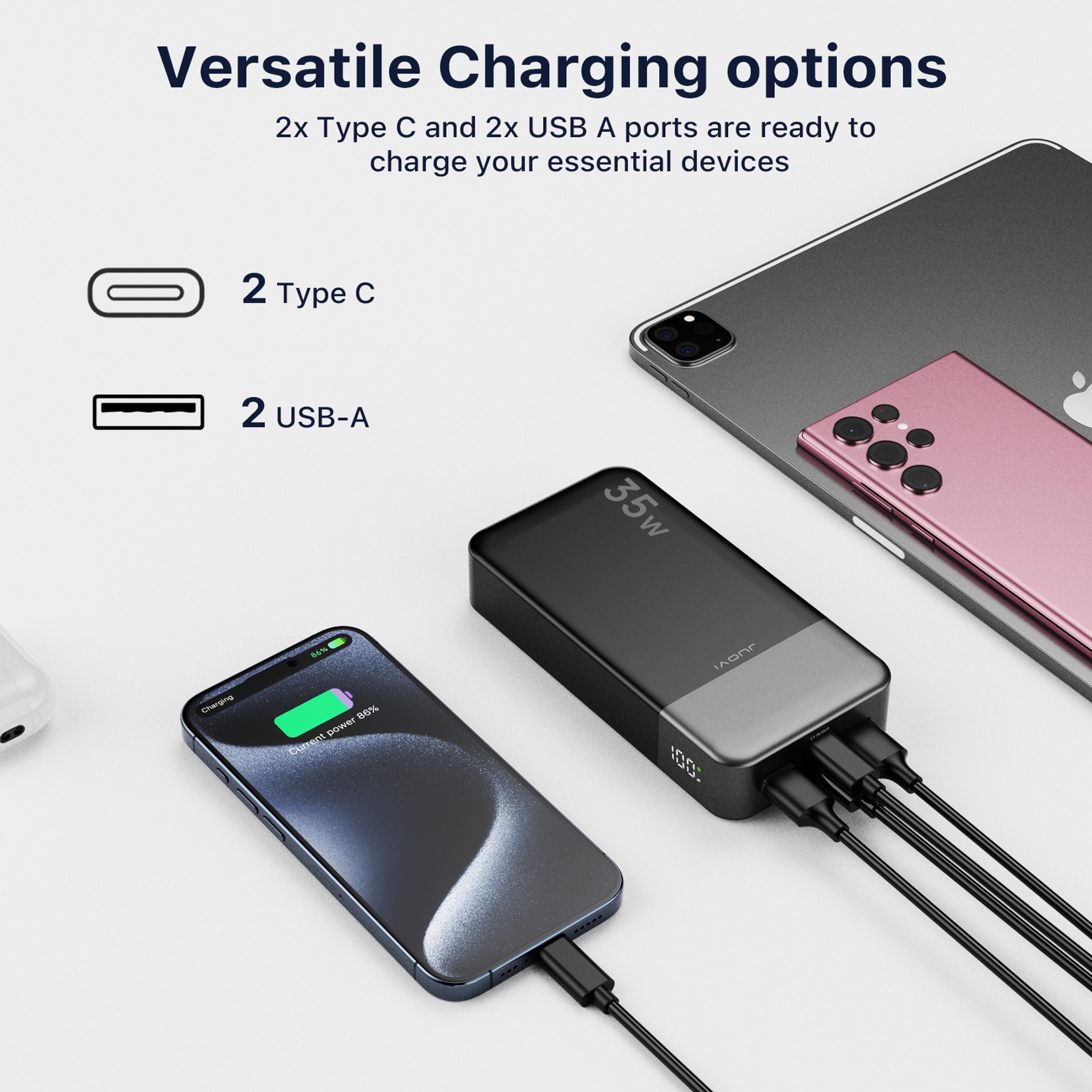 Power Bank Fast Charging Portable Charger With USB C Battery Pack 5