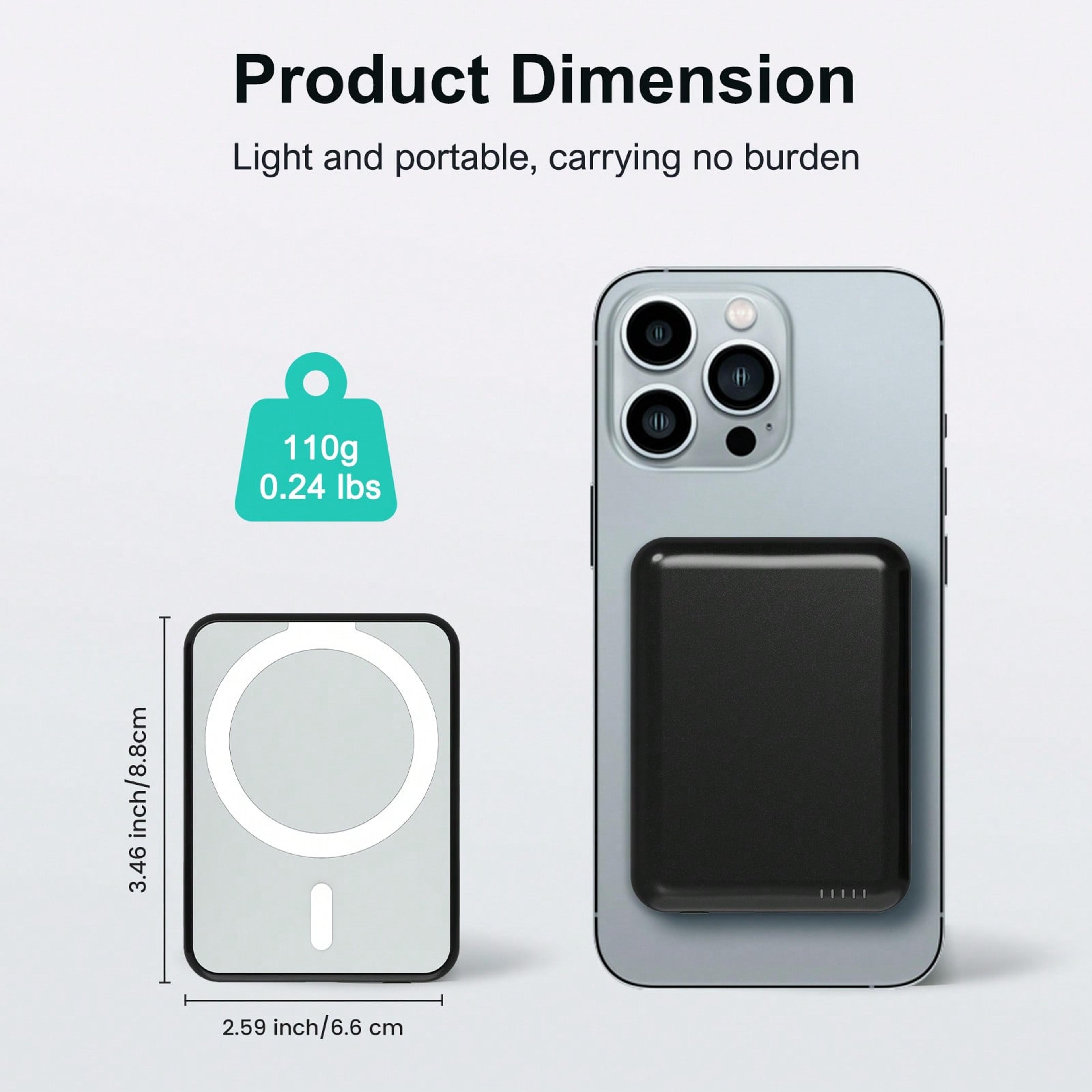 Magnetic Power Bank Wireless Portable Charger With Foldable Stand And Fast Charging 1