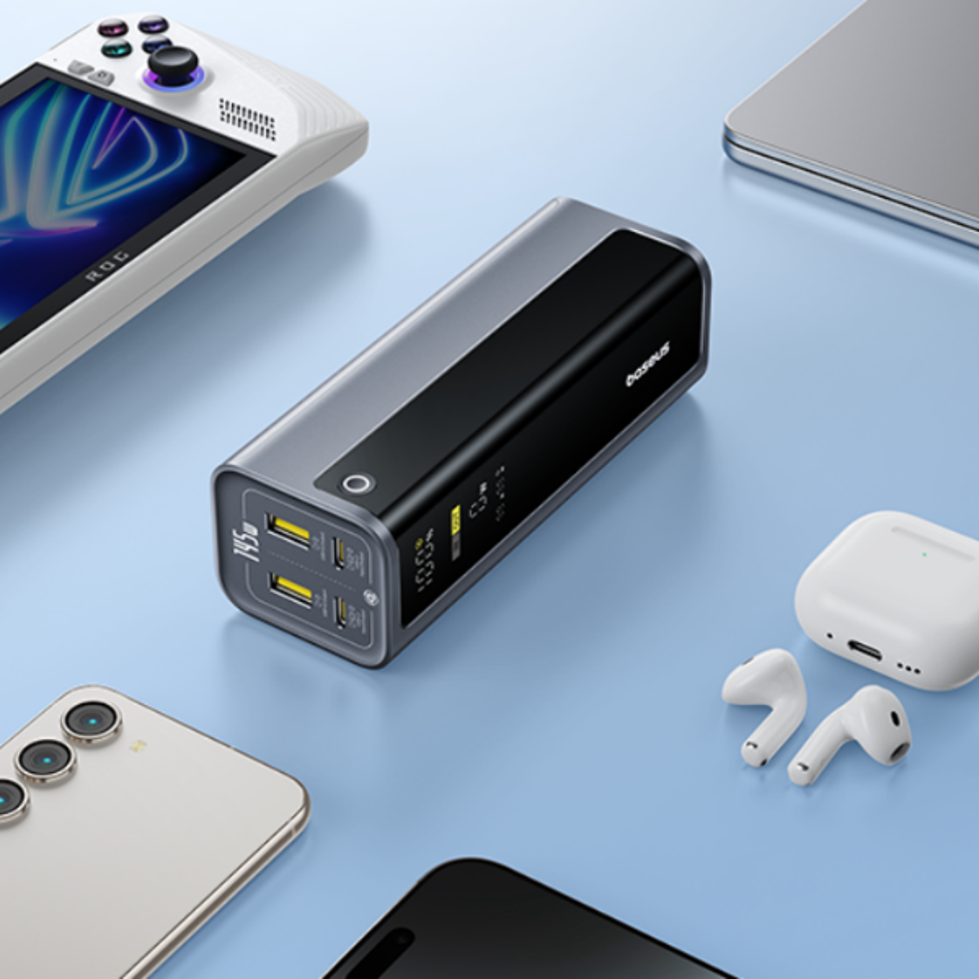 power bank portable charger with fast charging usb c pd digital display