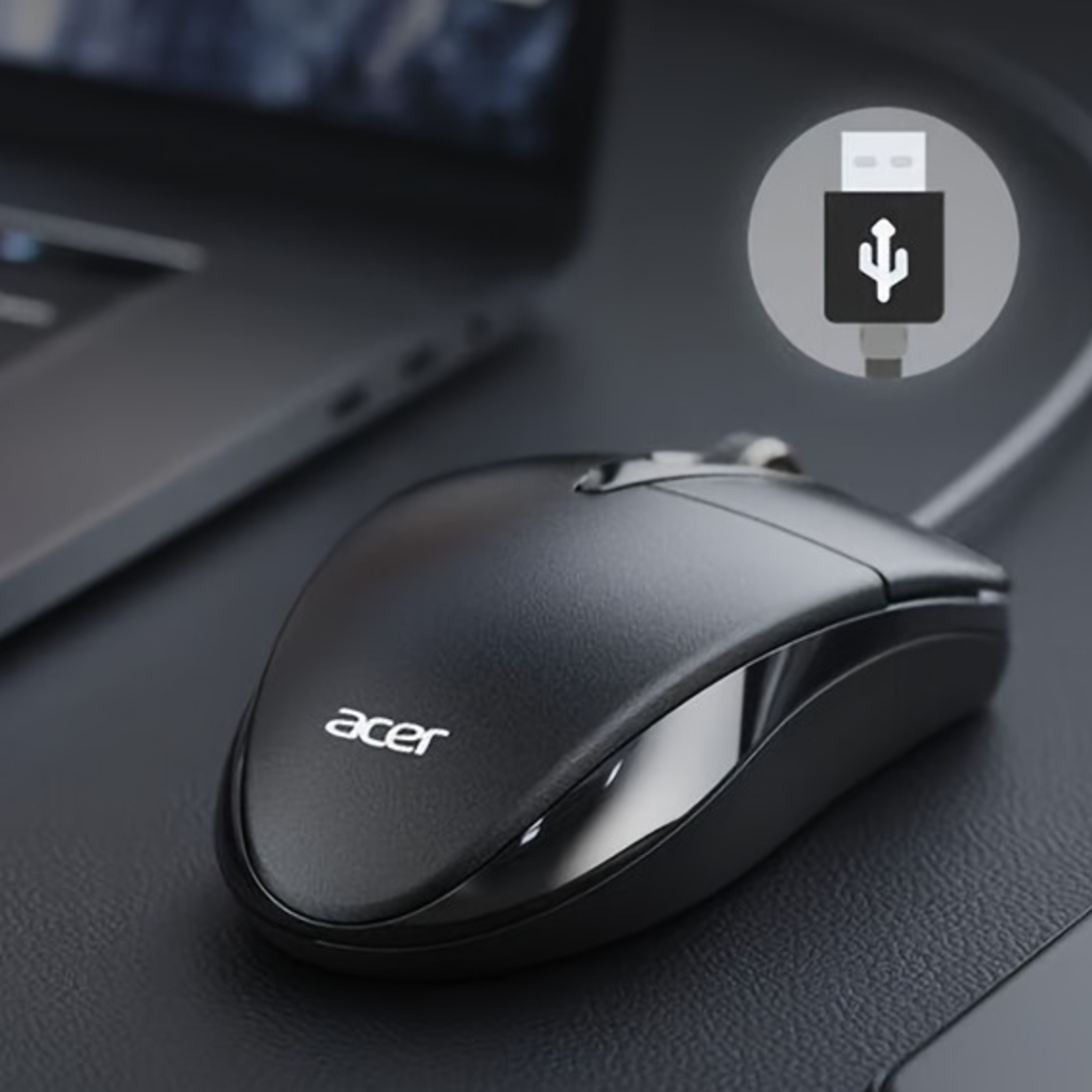 portable wired usb mouse for office home & laptop plug and play ergonomic computer mouse