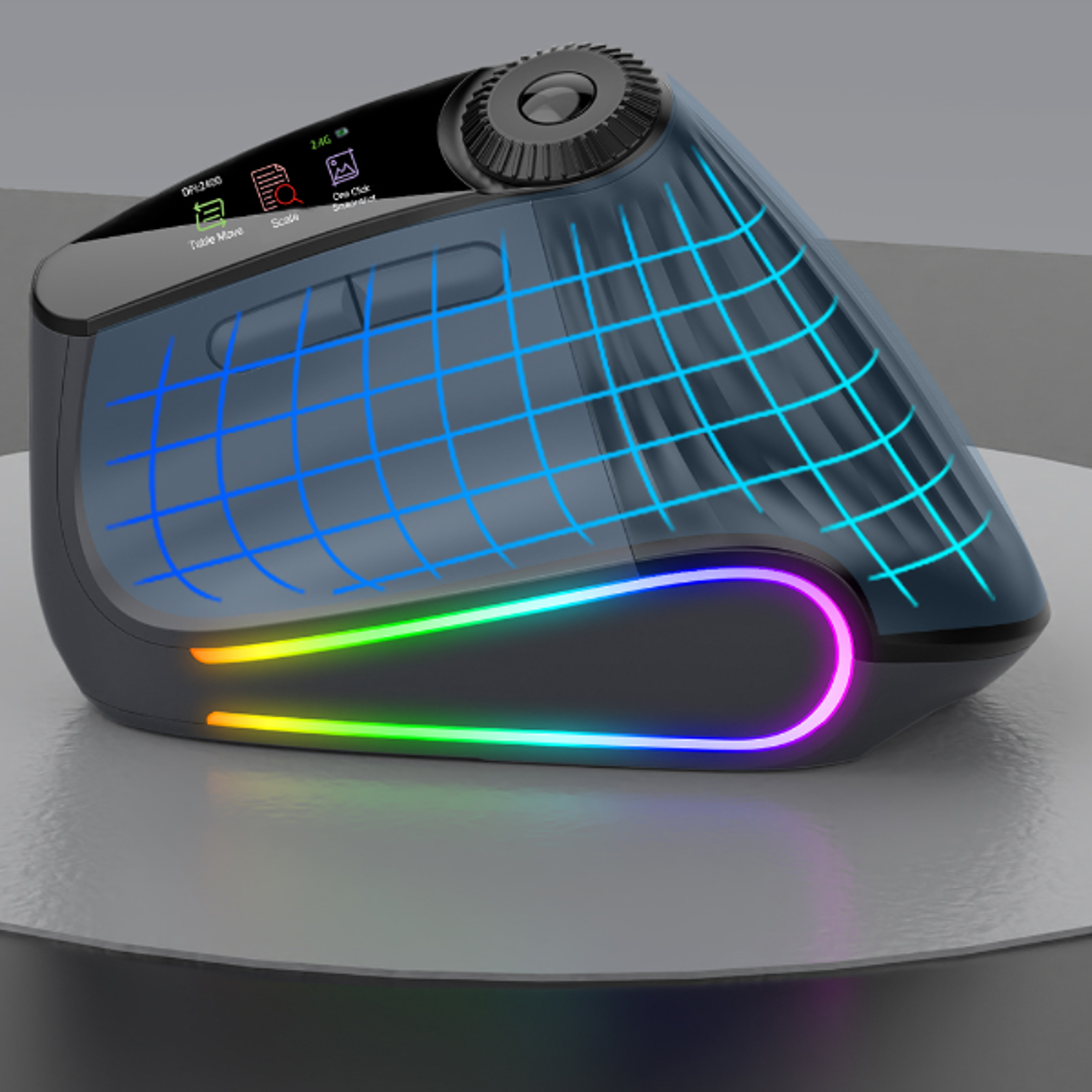 vertical ergonomic bluetooth wireless mouse with oled display dpi rechargeable gaming mouse