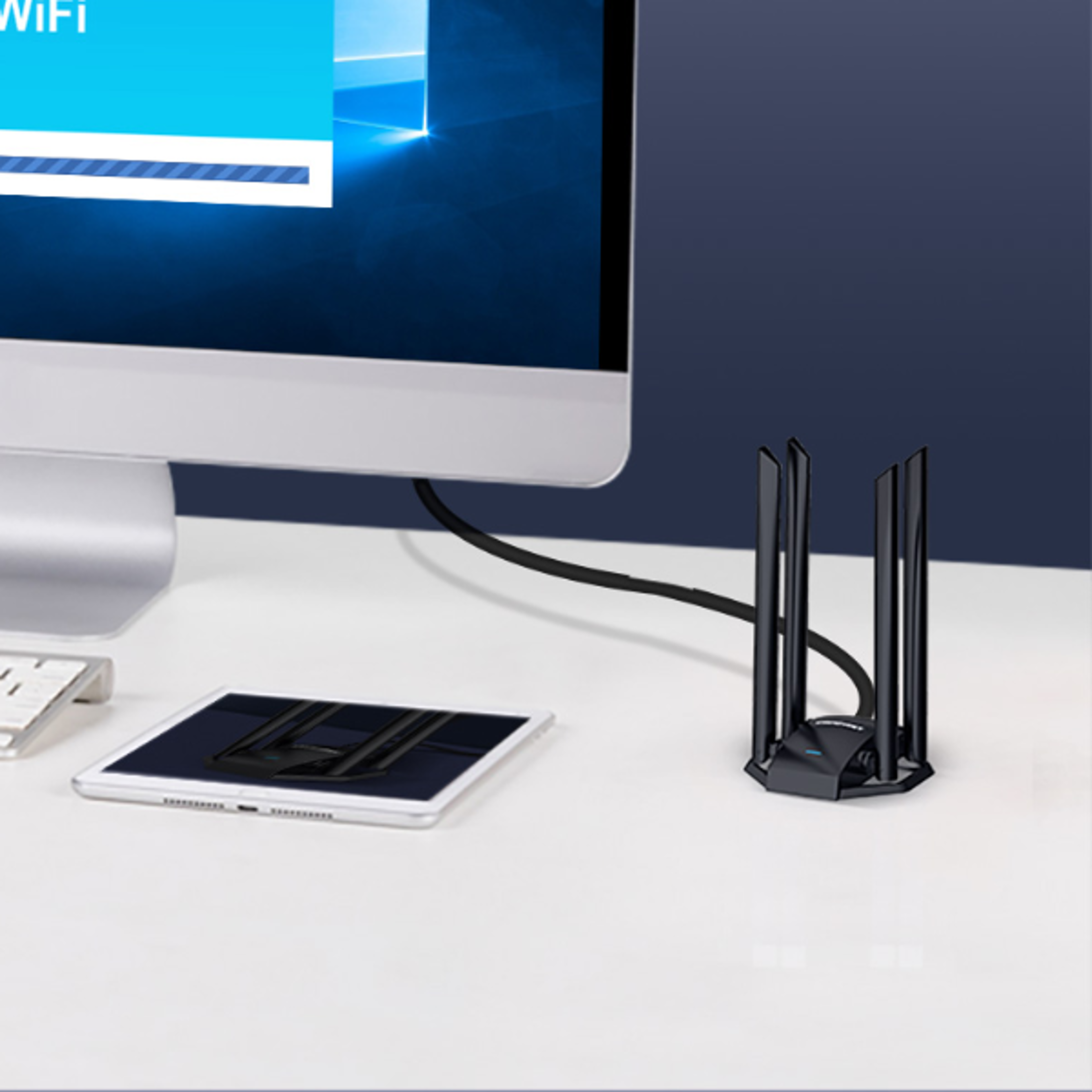 usb wifi adapter dual band usb wireless network adapter with 4 antennas for pc & kali linux