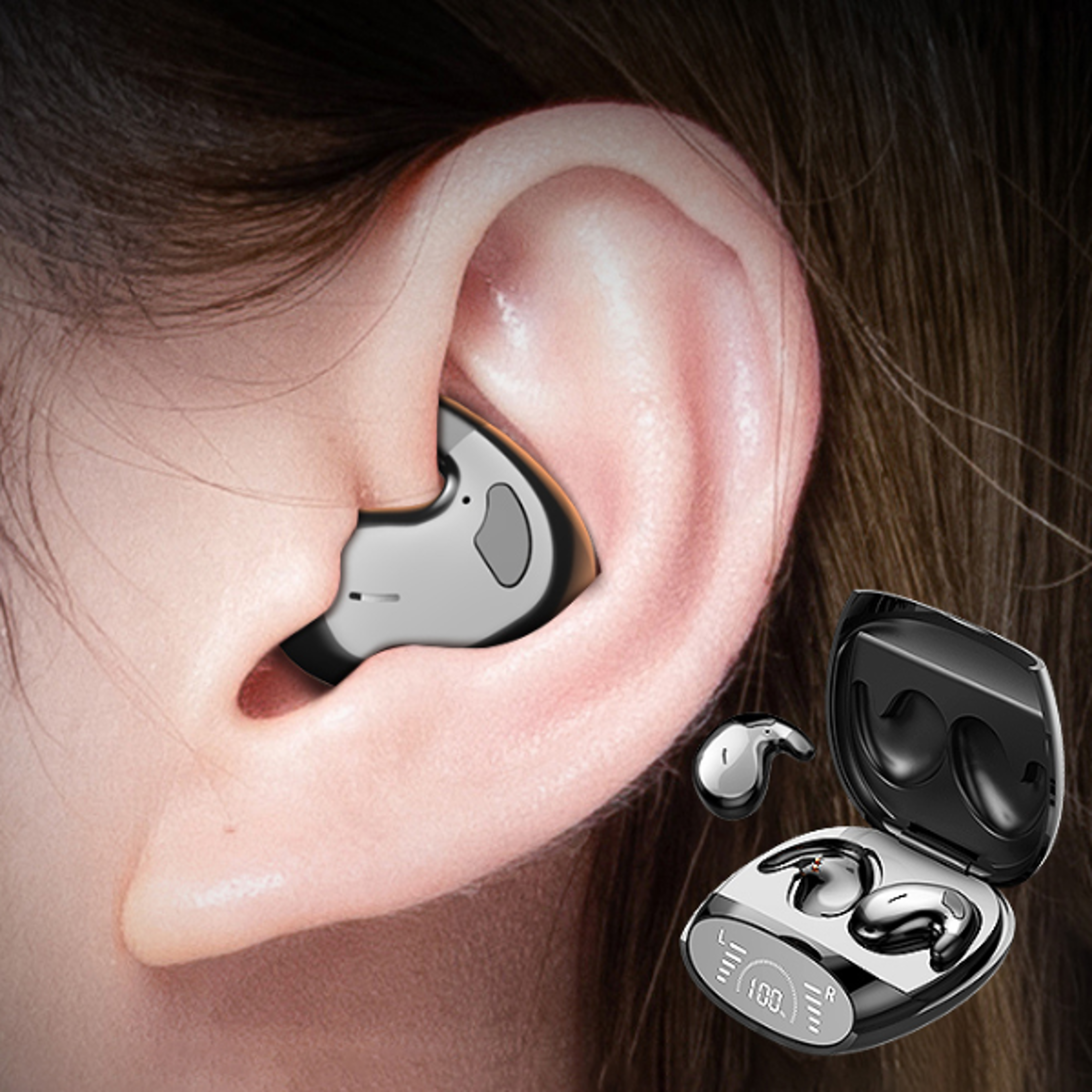 ultra thin sleep headphones bluetooth invisible wireless earbuds for sleeping sports & everyday use