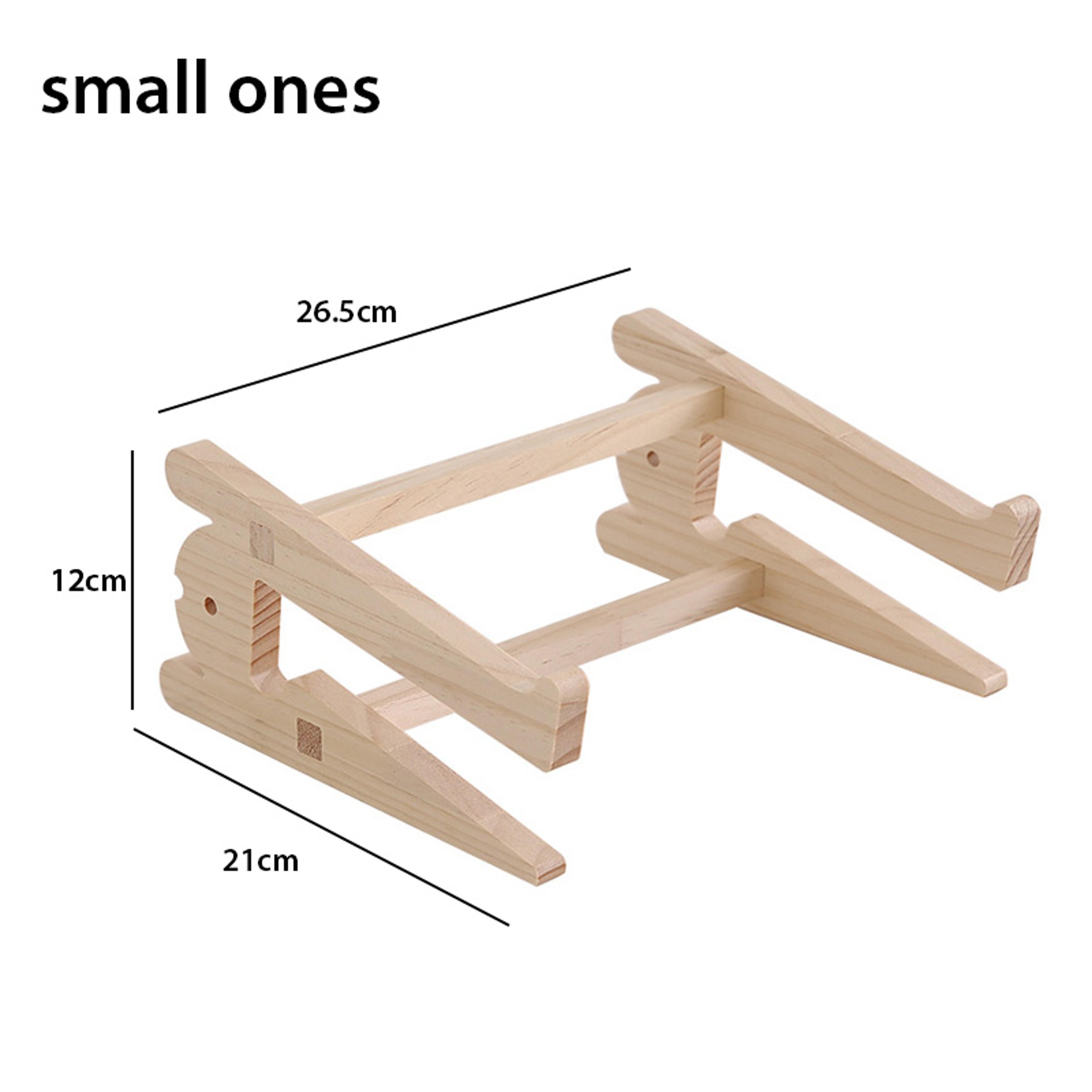 Solid Wood Vertical Laptop Stand Desktop MacBook Stand Space Saving Laptop Dock 6