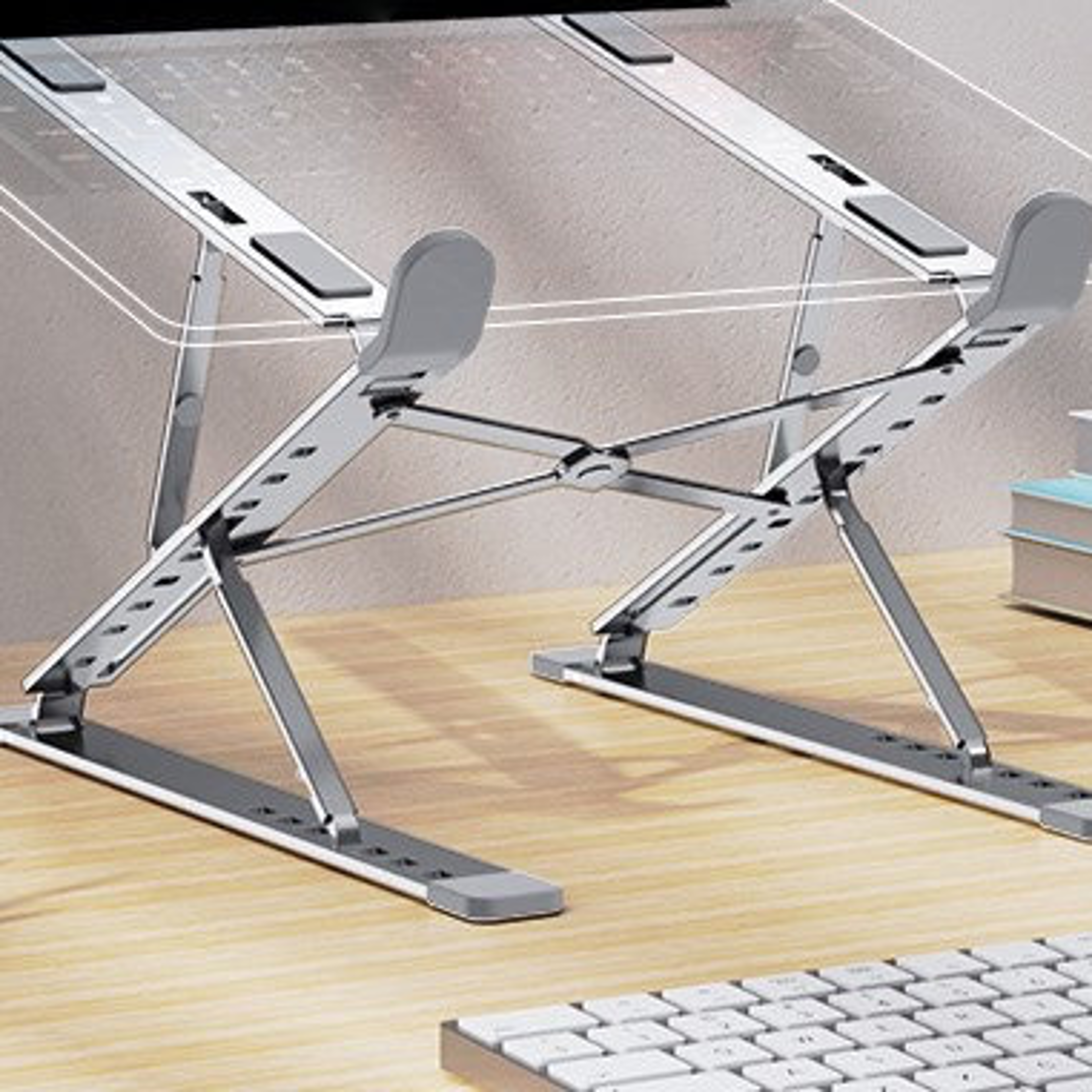 adjustable aluminum laptop stand portable foldable ergonomic notebook riser